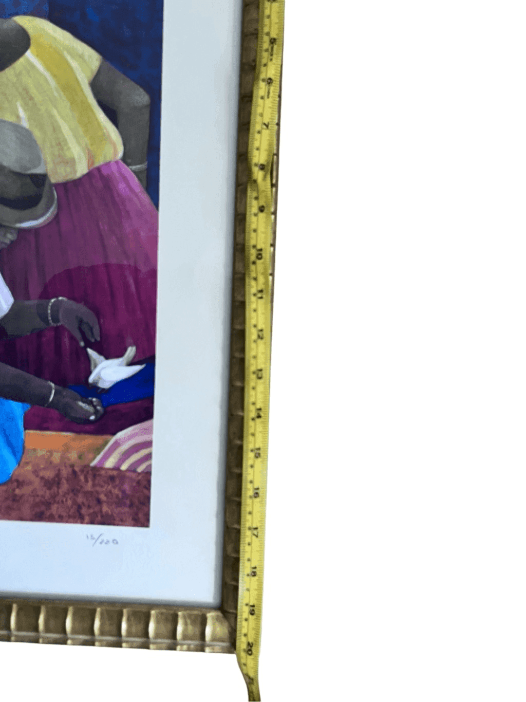 Mario Cespedes Serigraphic print with hand-painted additions 13/220 and framed - Thumbnail 3