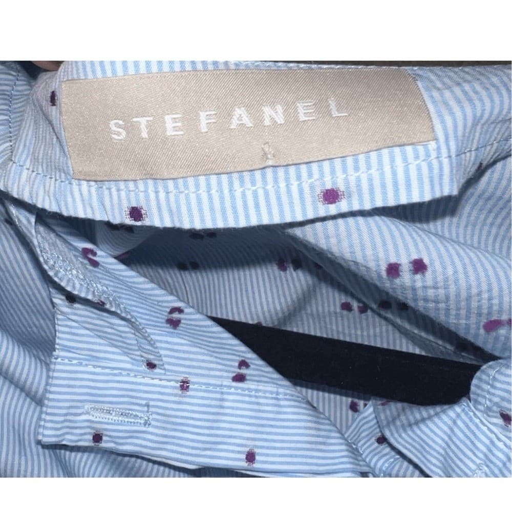 Stefanal blue button down shirt size m Tunic Cottagecore Bohochic - Thumbnail 3