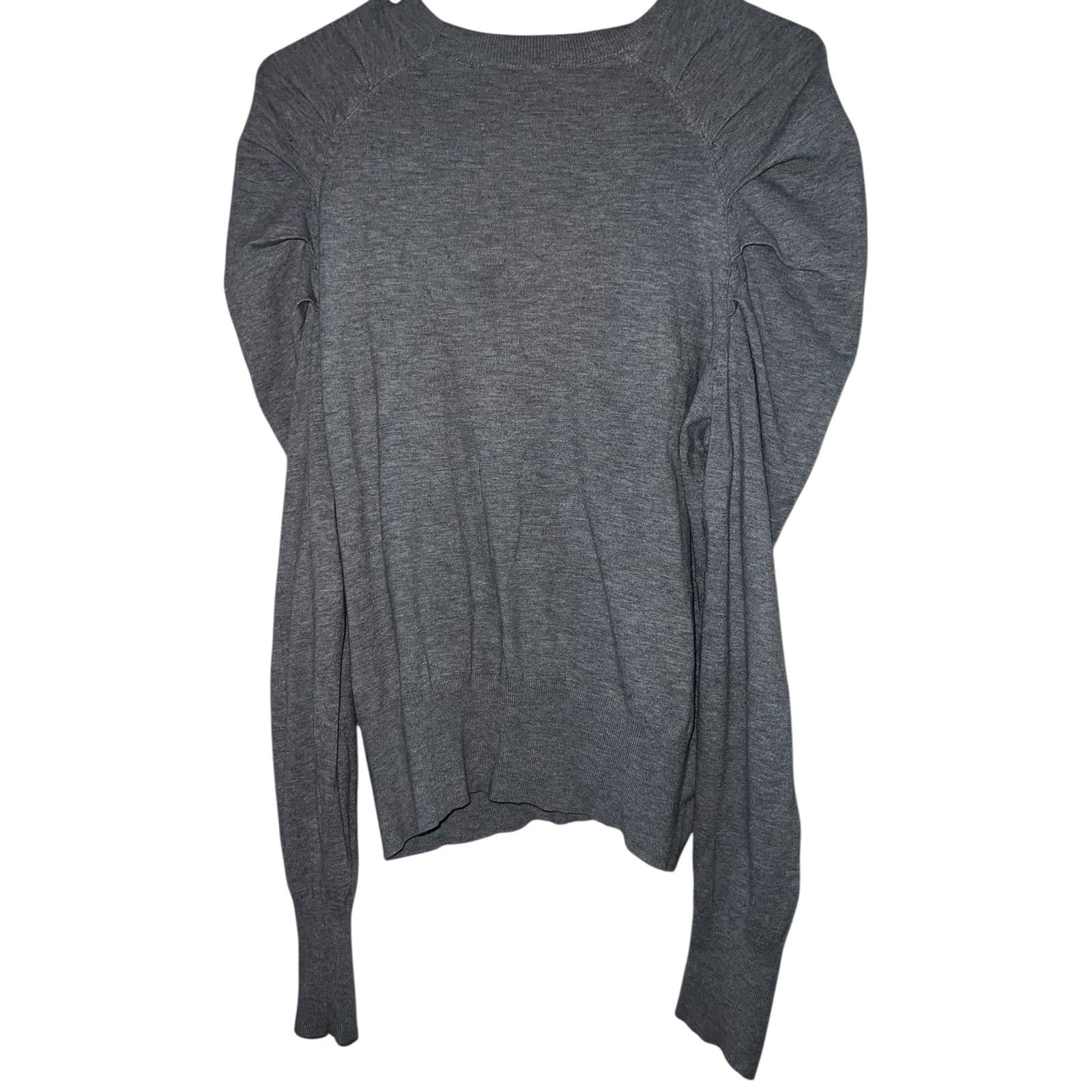 Ted Baker Piyton Sweater Mid Grey Sz 4 | (L) Preppy Luxury Knit Crewneck - Thumbnail 3
