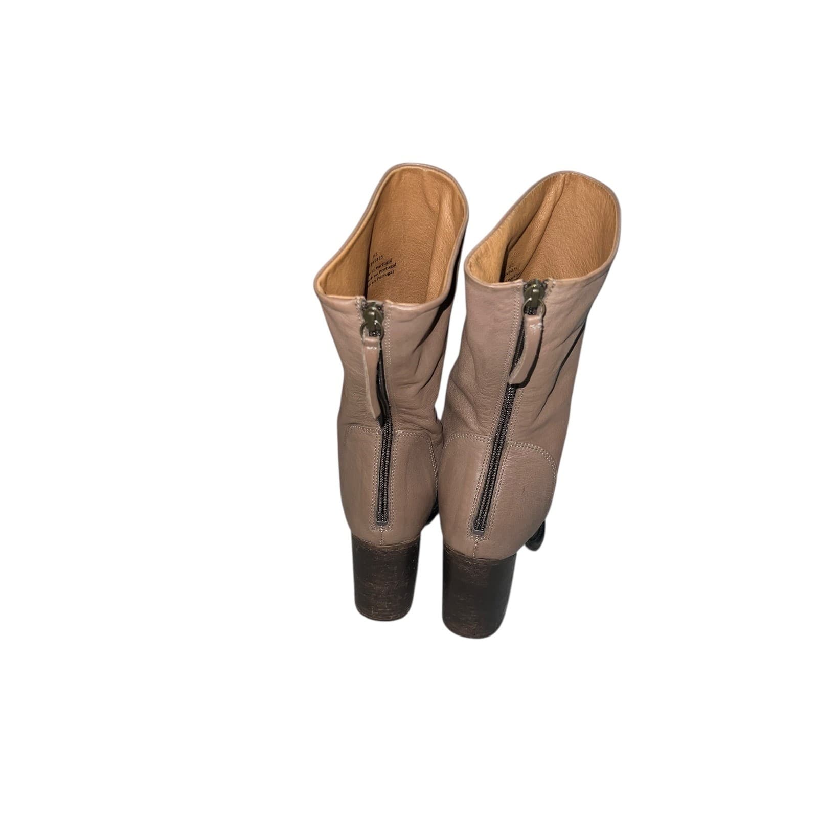 Free People Elle brown leather heeledWomen's Boots sz 39.5 boho bohemian - Thumbnail 4