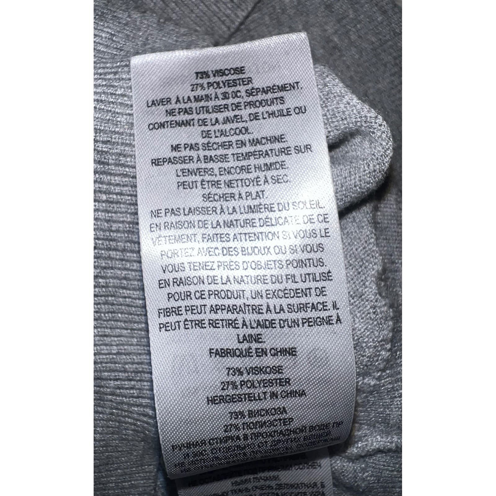 Ted Baker Piyton Sweater Mid Grey Sz 4 | (L) Preppy Luxury Knit Crewneck - Thumbnail 7