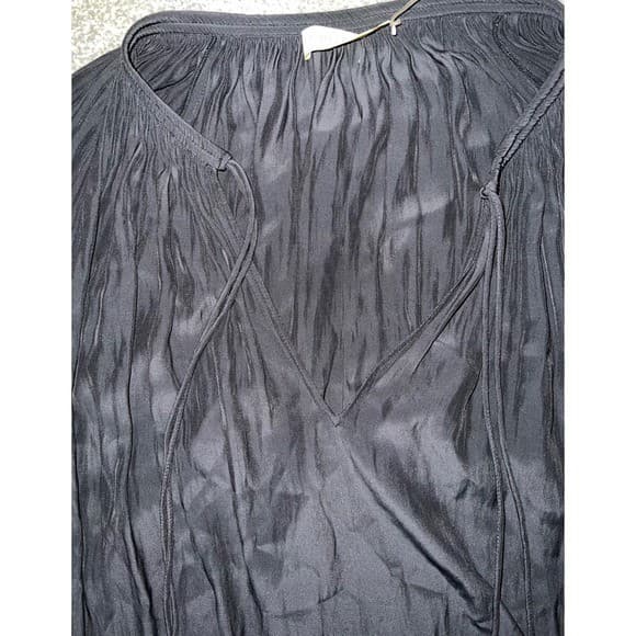 Ramy Brook Black V-Neck Long Sleeve Top Sz S | Luxury Minimalist Designer Blouse - Thumbnail 6
