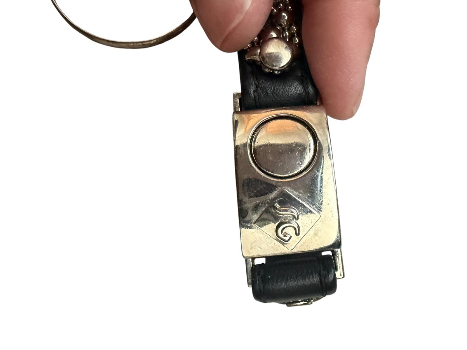 SG (CHROME FINISH & LEATHER) BRACELET BY SERGIO GUTIERREZ - Thumbnail 4