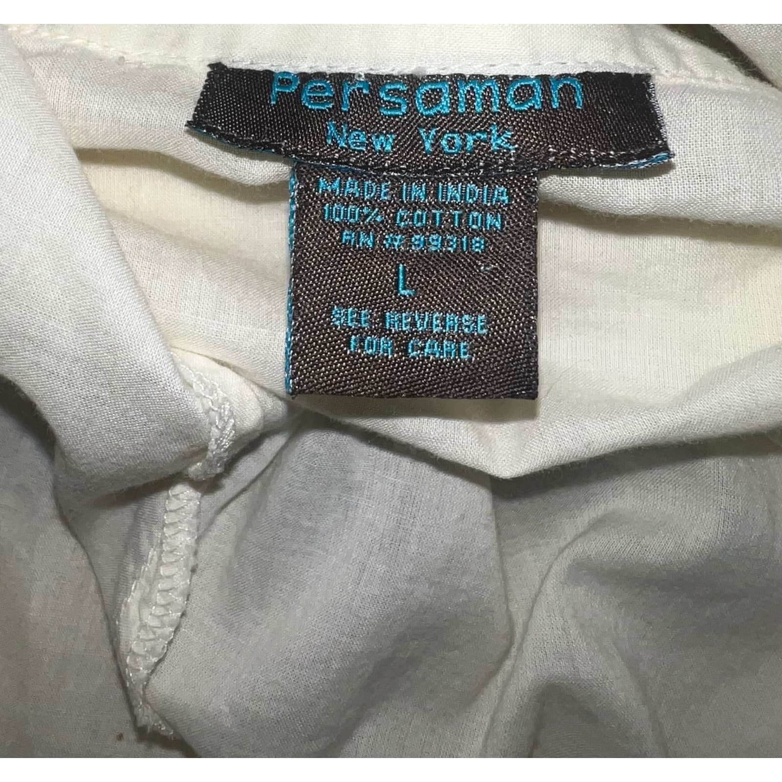 Persaman NY Off White Lace Sz L | Prairie Gypsy Button Down Flare Sleeve Top - Thumbnail 7