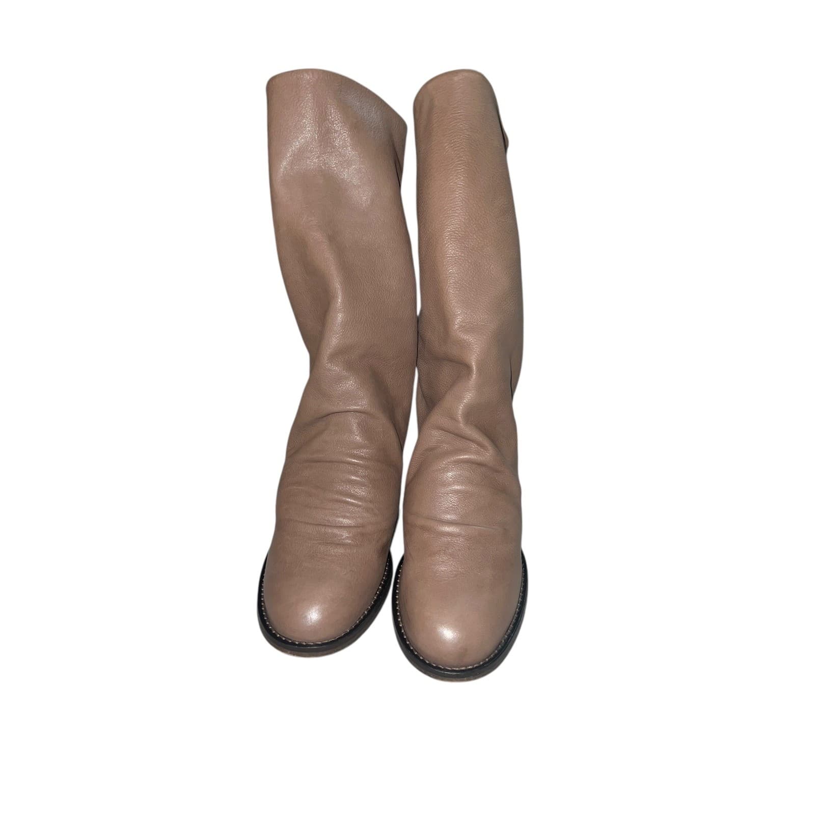 Free People Elle brown leather heeledWomen's Boots sz 39.5 boho bohemian - Thumbnail 3
