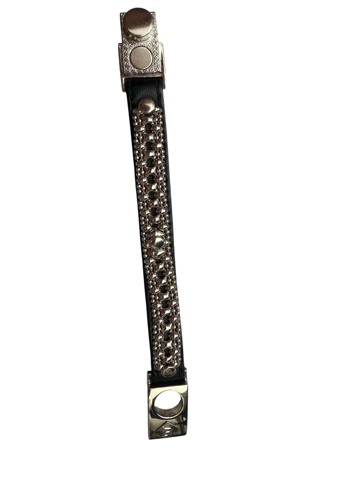 SG (CHROME FINISH & LEATHER) BRACELET BY SERGIO GUTIERREZ - Thumbnail 3