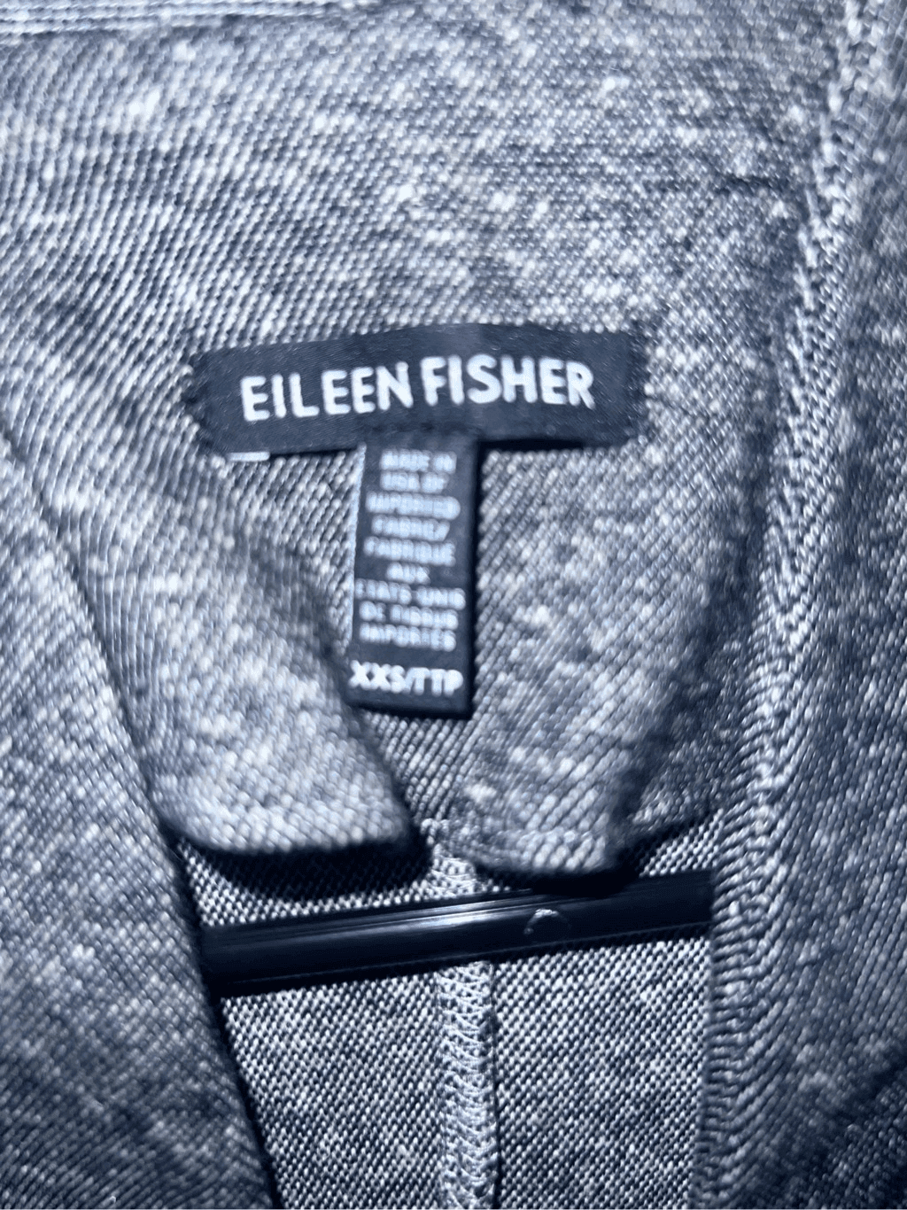 Eileen fisher gray blazer jacket sz xxs Preppy Long Sleeve Emo - Thumbnail 3