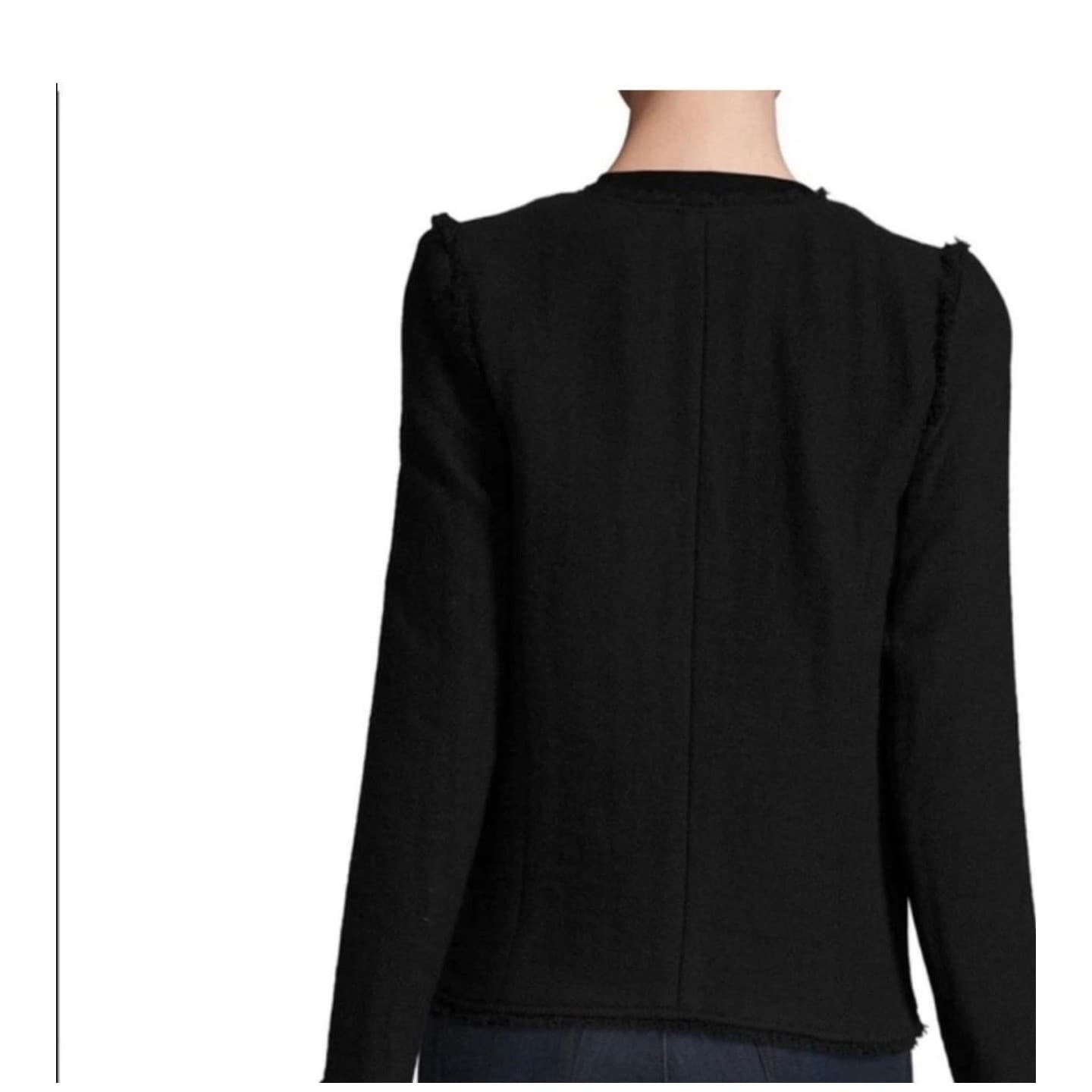 IRO anglet blazer sz 40 button black wool minimalist workcorp - Thumbnail 3