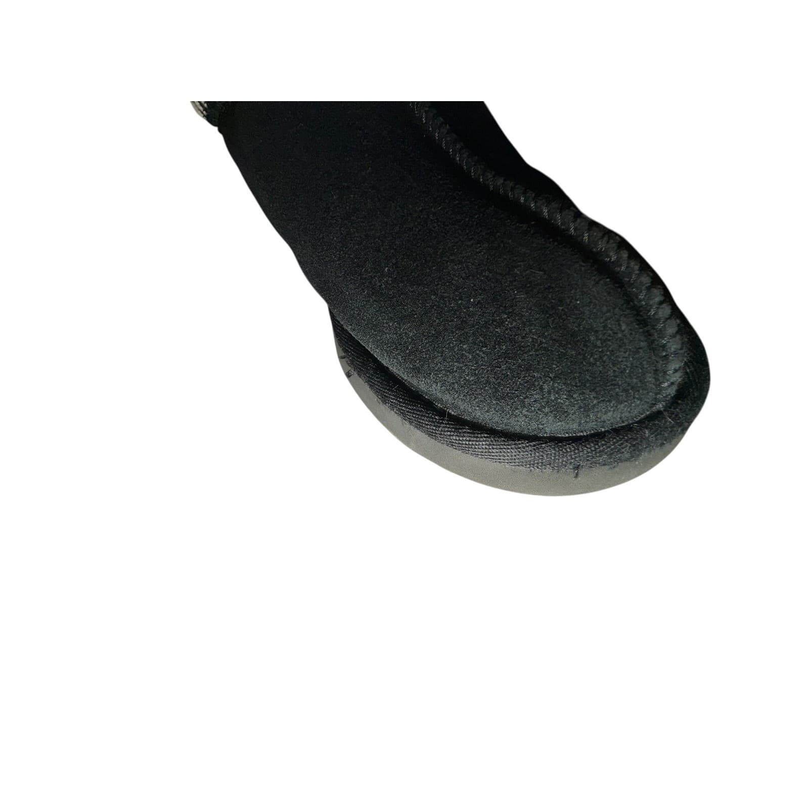 UGG Tasman II Black Wool Slippers Suede Women's slip on Size US 7 preppy - Thumbnail 2