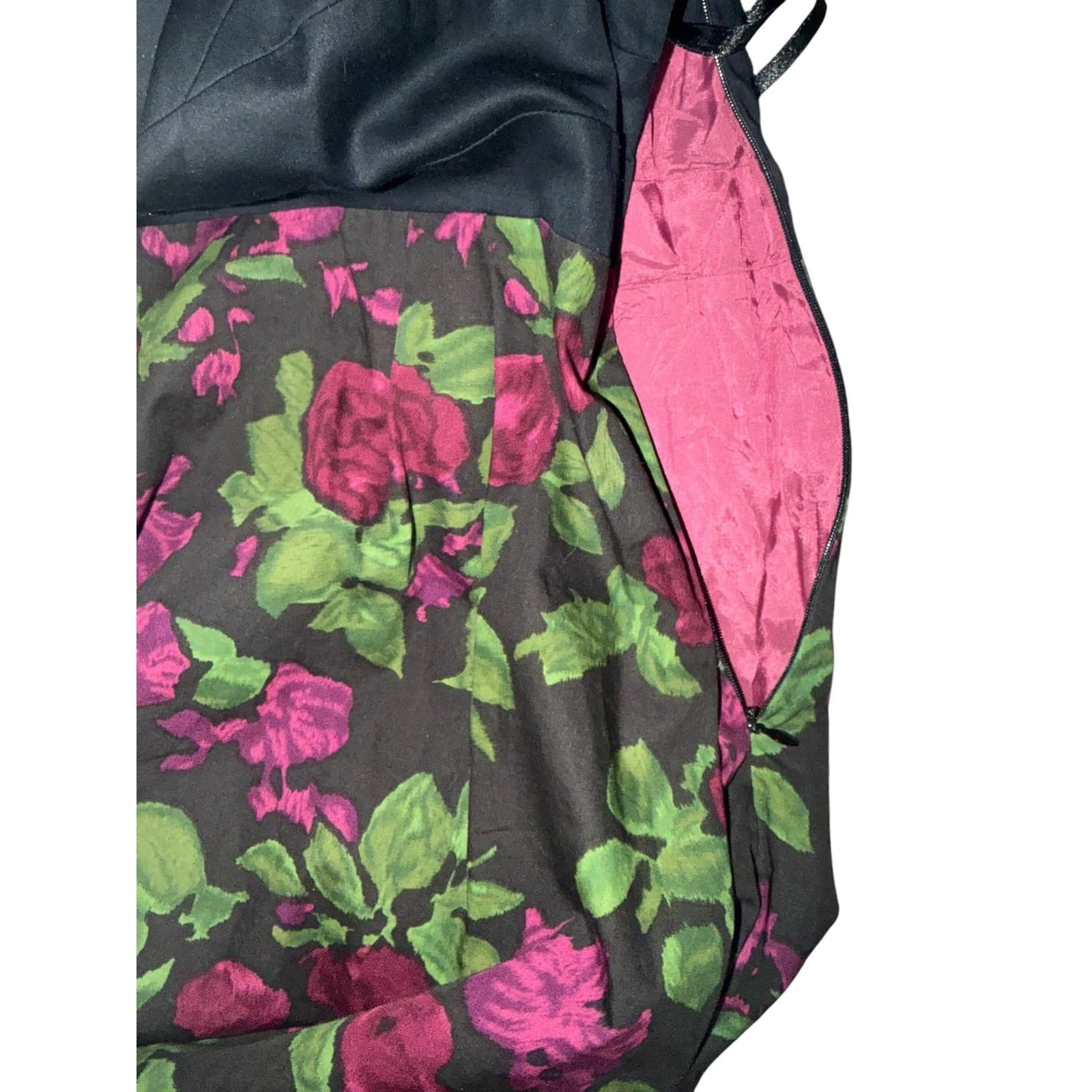 Anthropologie Moulinette Soeurs Rose Floral A-Line Dress Cottagecore Crewneck - Thumbnail 3