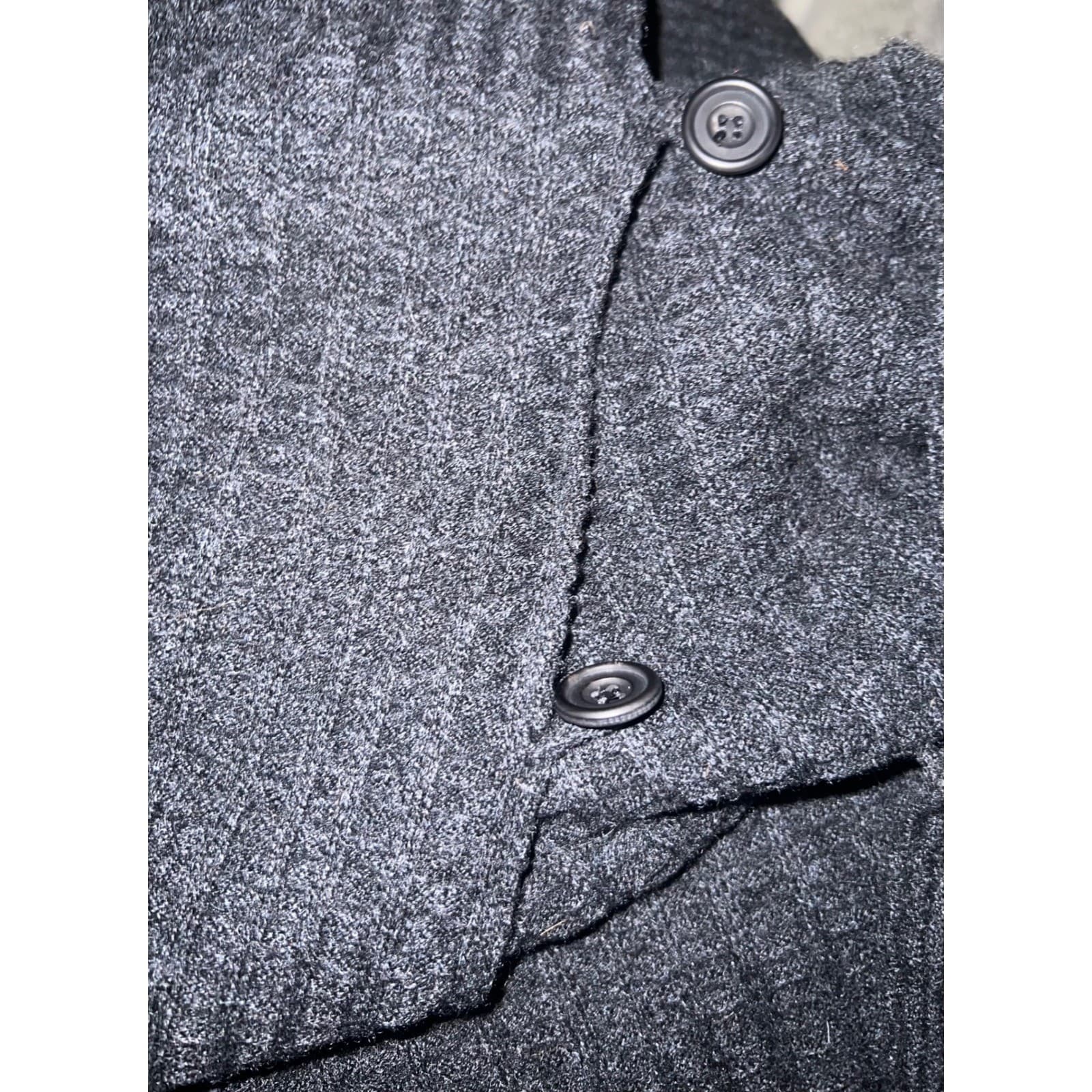 eskandar Cashmere Sleeveless Knit Cardigan Black Grey OS | Luxury Minimalist - Thumbnail 8