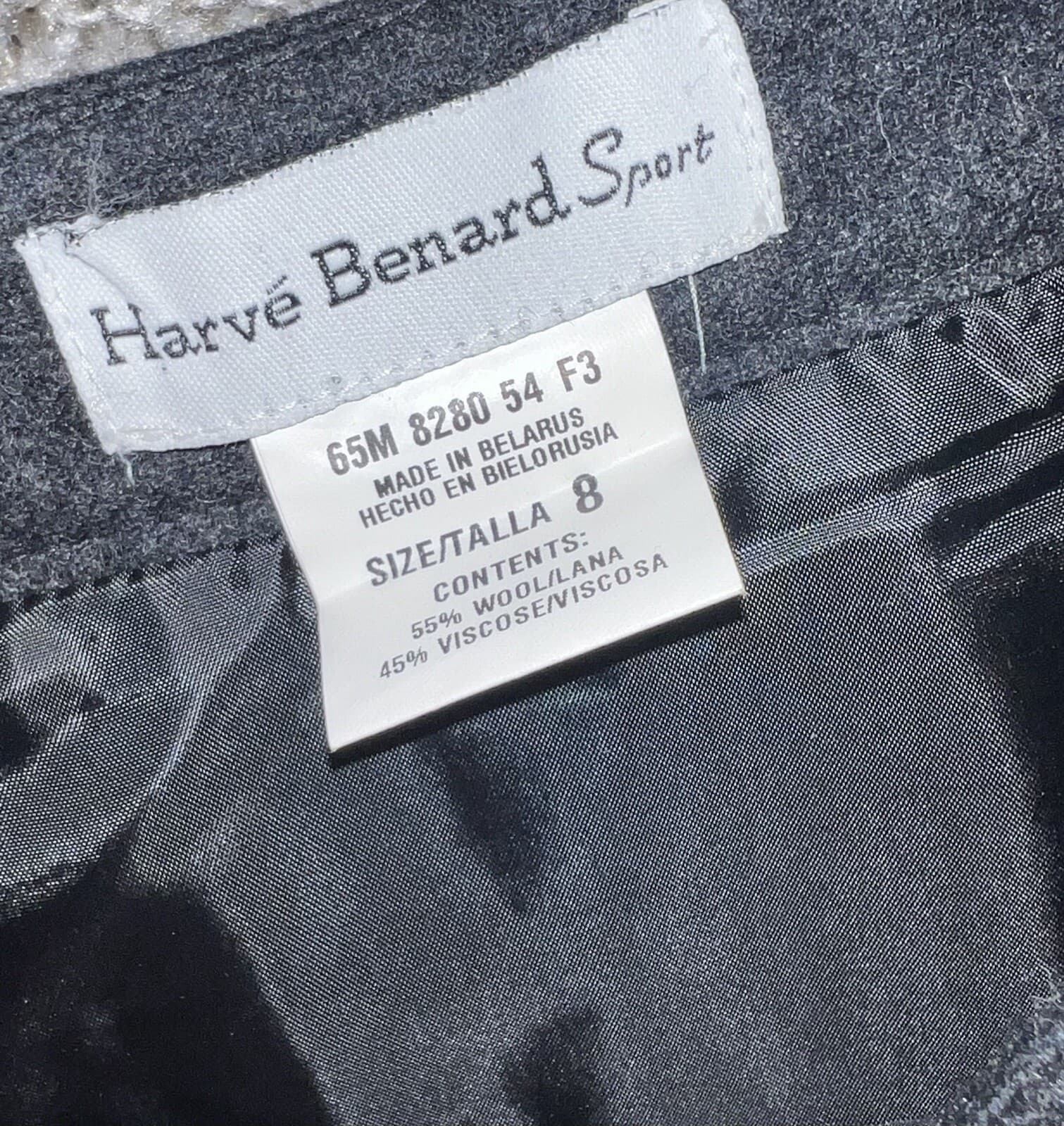 Harve Benard Wool Blend Suit Jacket Sz 8 With Skirt Collar Button Down Office - Thumbnail 2
