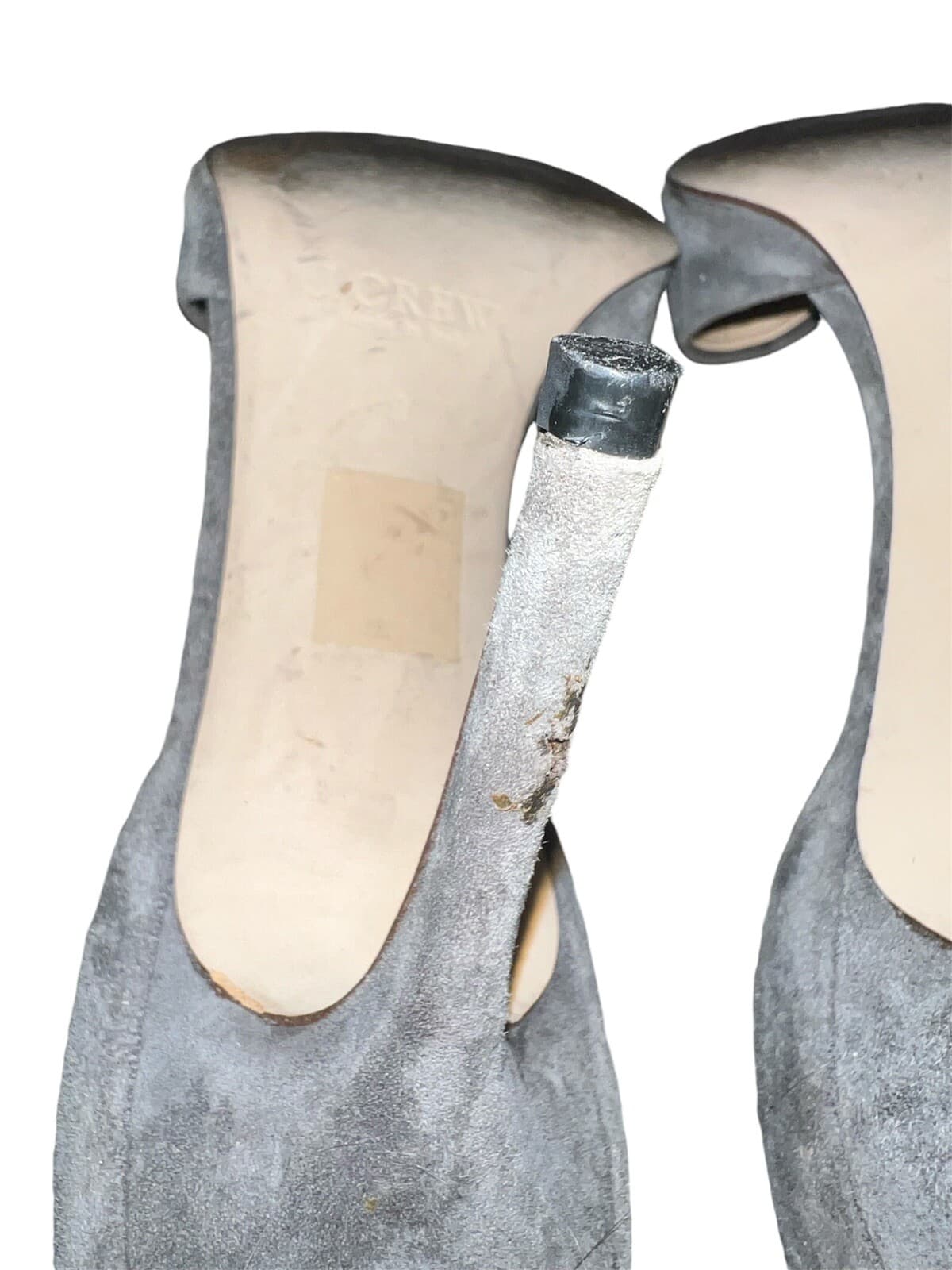 J Crew Suede Everly Pumps Heels Shoes Size 9 Gray - Thumbnail 6