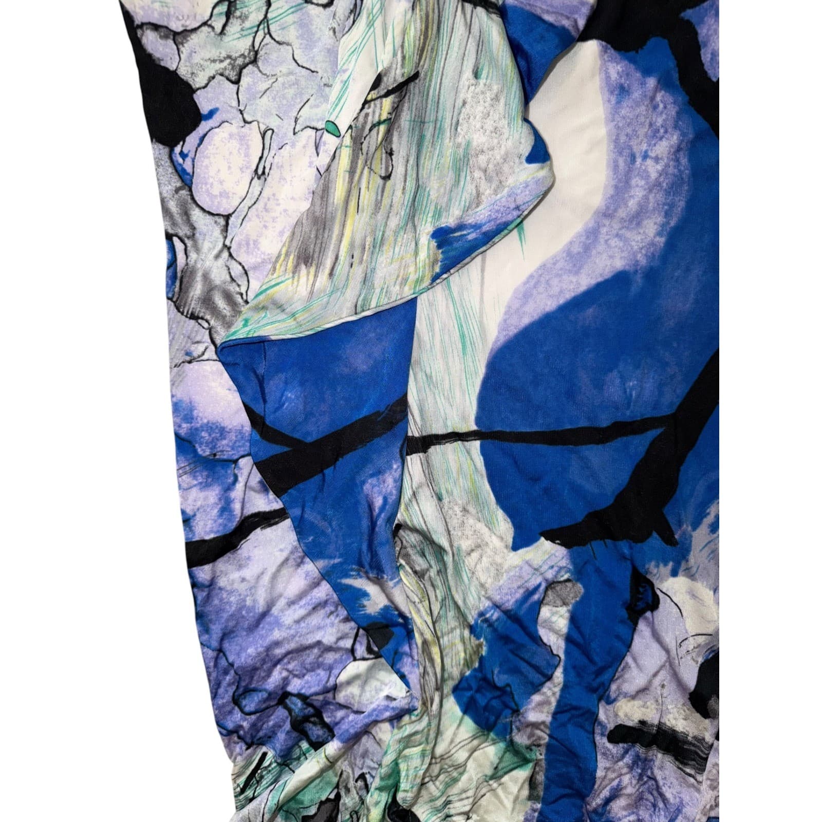 Anthropologie Leifsdottir Satin Shift Dress Sz XS V-Neck Ruffled Draped Luxury - Thumbnail 4