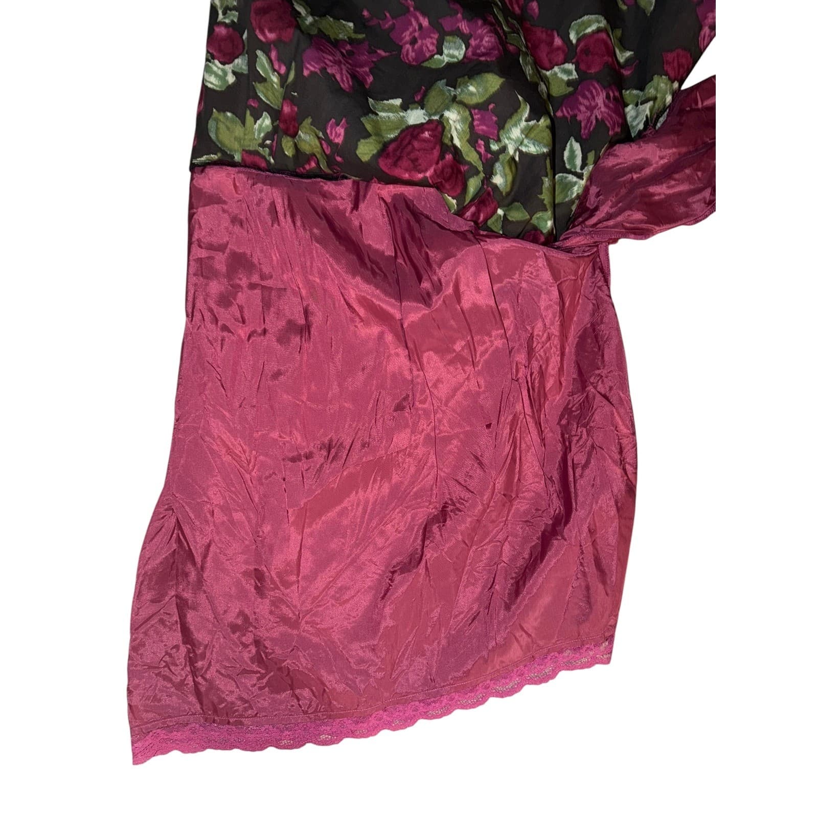 Anthropologie Moulinette Soeurs Rose Floral A-Line Dress Cottagecore Crewneck - Thumbnail 4