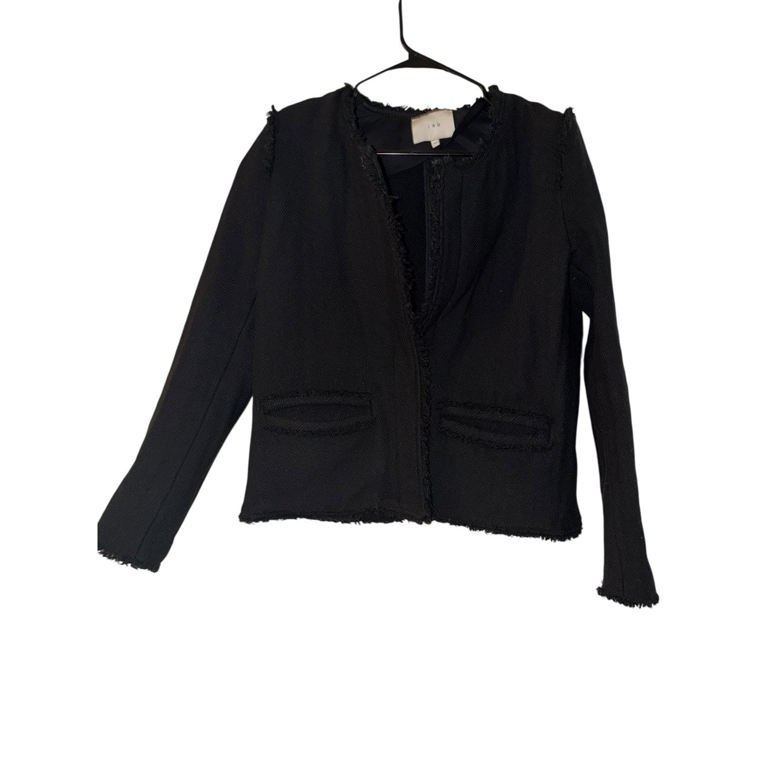 IRO anglet blazer sz 40 button black wool minimalist workcorp - Thumbnail 4