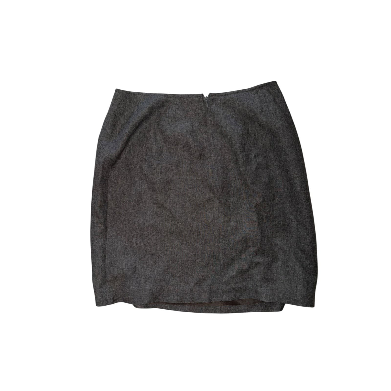 J. McLaughlin Gray Straight Mini Sz 8 | Lined Corpcore Sophisticated Office - Thumbnail 2