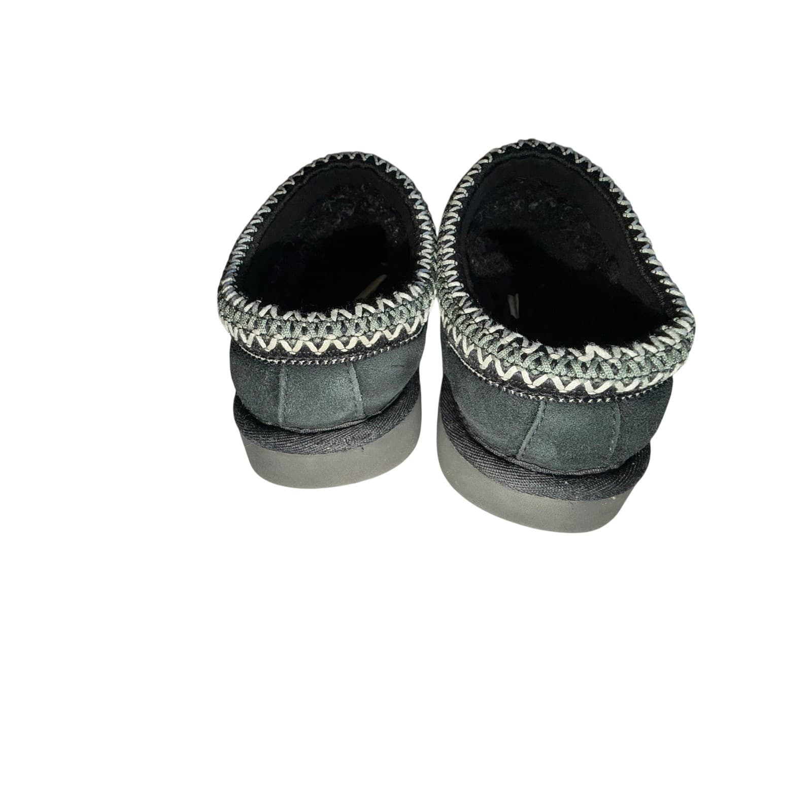 UGG Tasman II Black Wool Slippers Suede Women's slip on Size US 7 preppy - Thumbnail 4