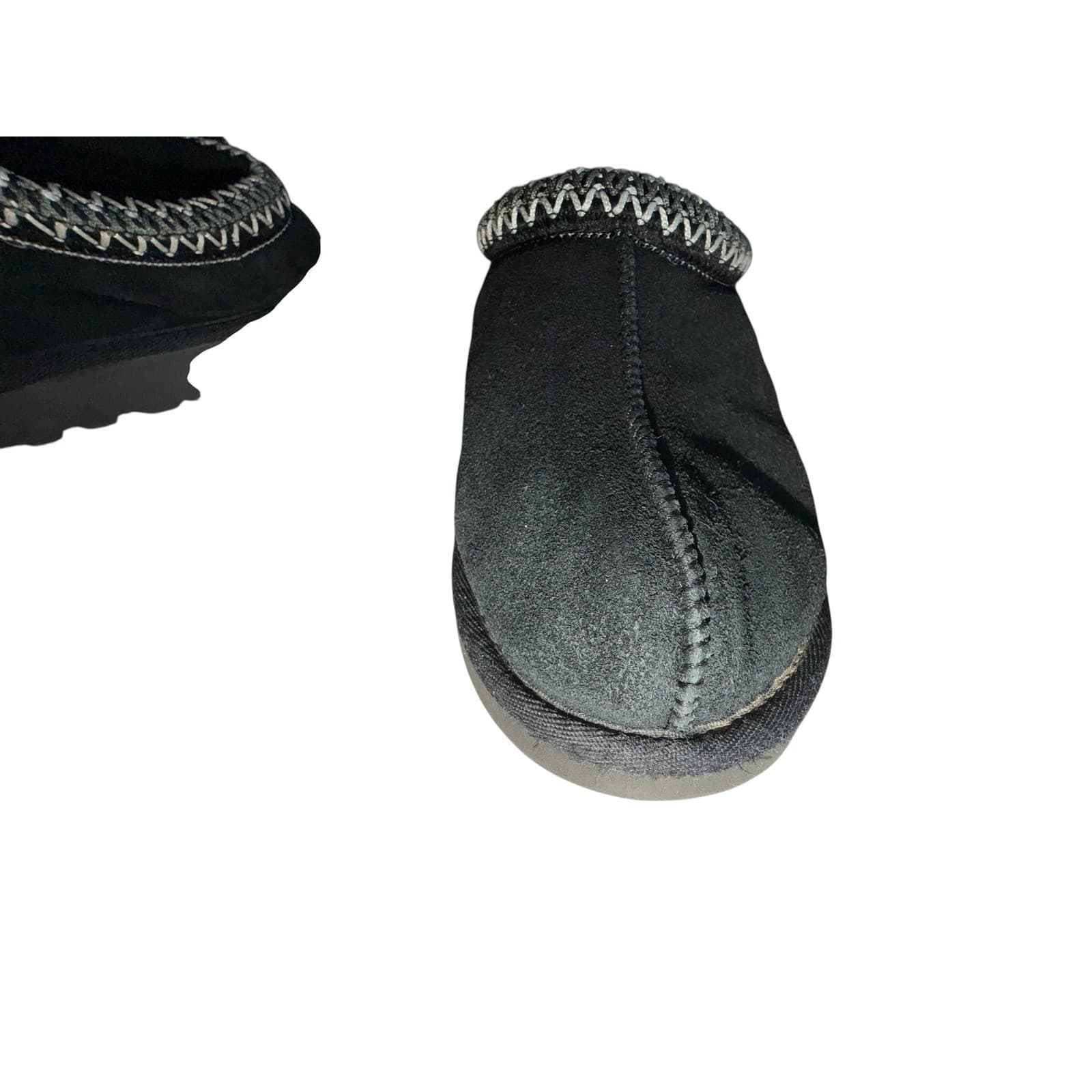 UGG Tasman II Black Wool Slippers Suede Women's slip on Size US 7 preppy - Thumbnail 6