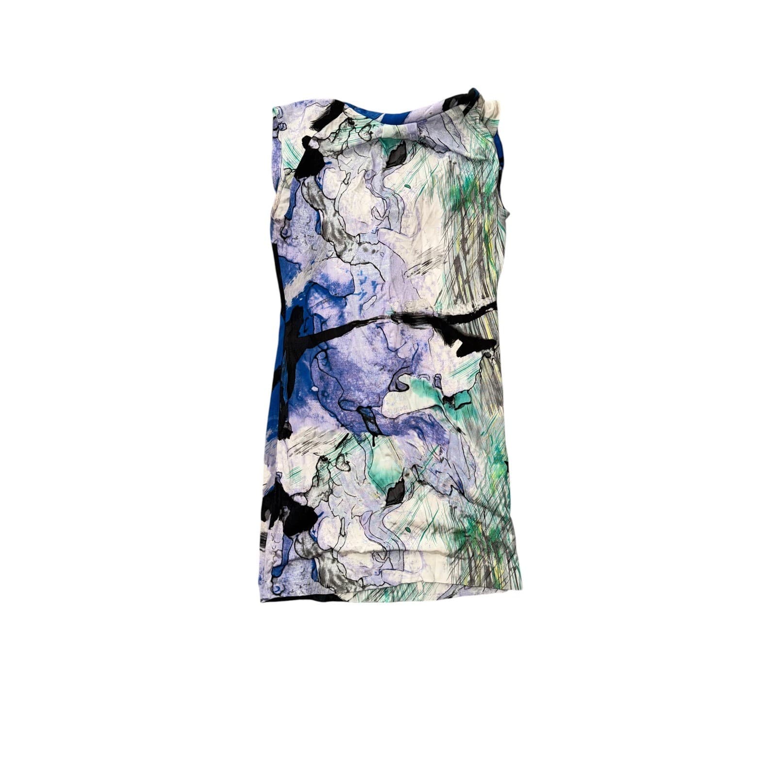 Anthropologie Leifsdottir Satin Shift Dress Sz XS V-Neck Ruffled Draped Luxury - Thumbnail 3