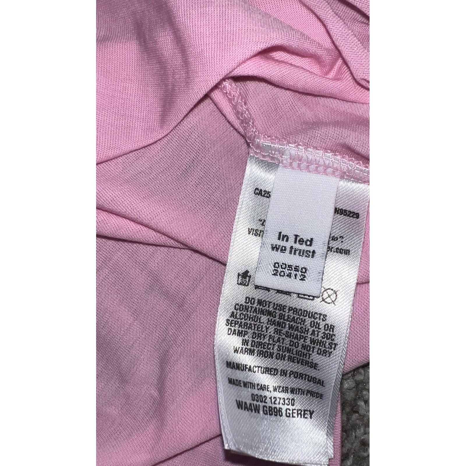 Ted Baker Coastal Gold Chain Top Sz 0 | Short Sleeve Lyocell Blouse Dopamine - Thumbnail 5