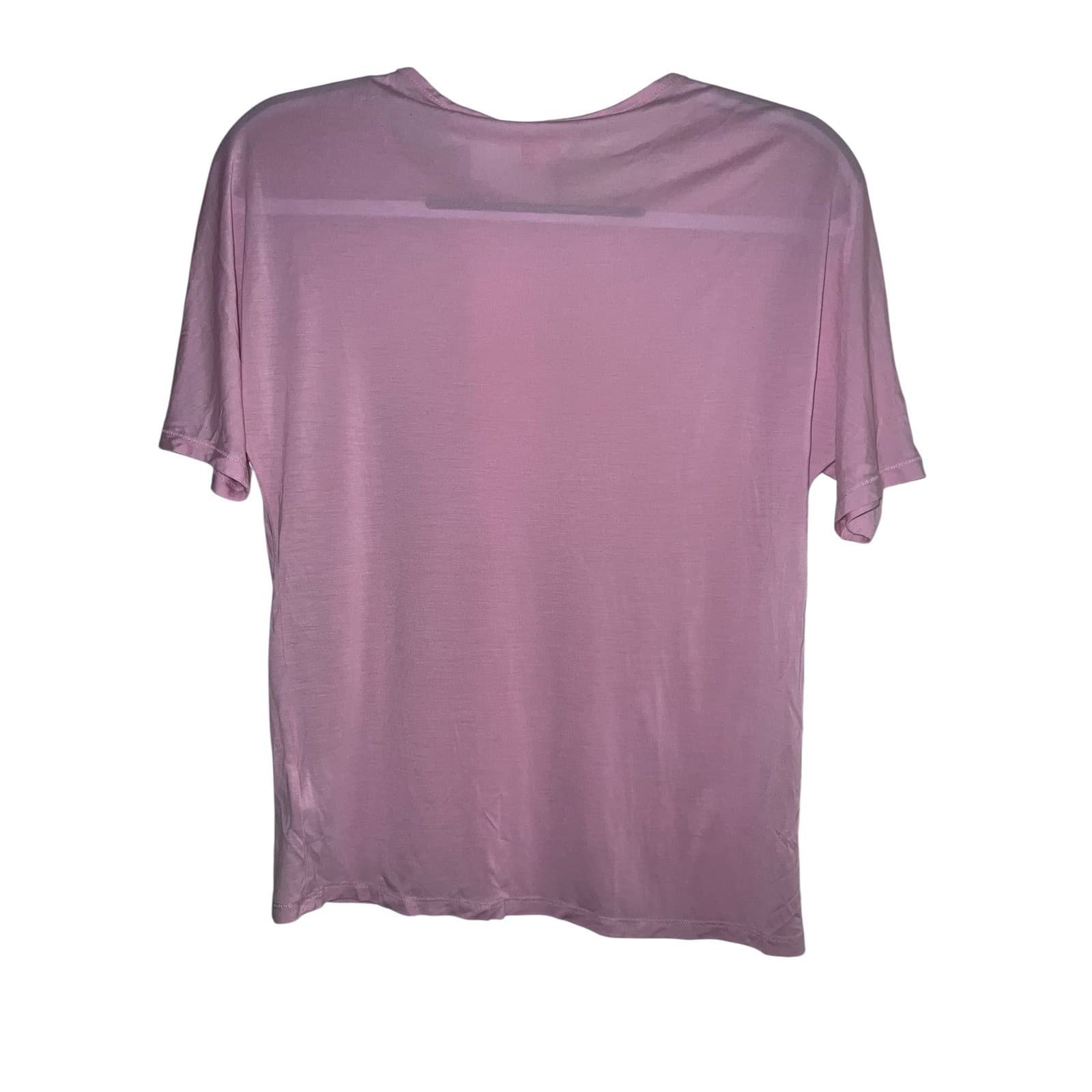 Ted Baker Coastal Gold Chain Top Sz 0 | Short Sleeve Lyocell Blouse Dopamine - Thumbnail 3