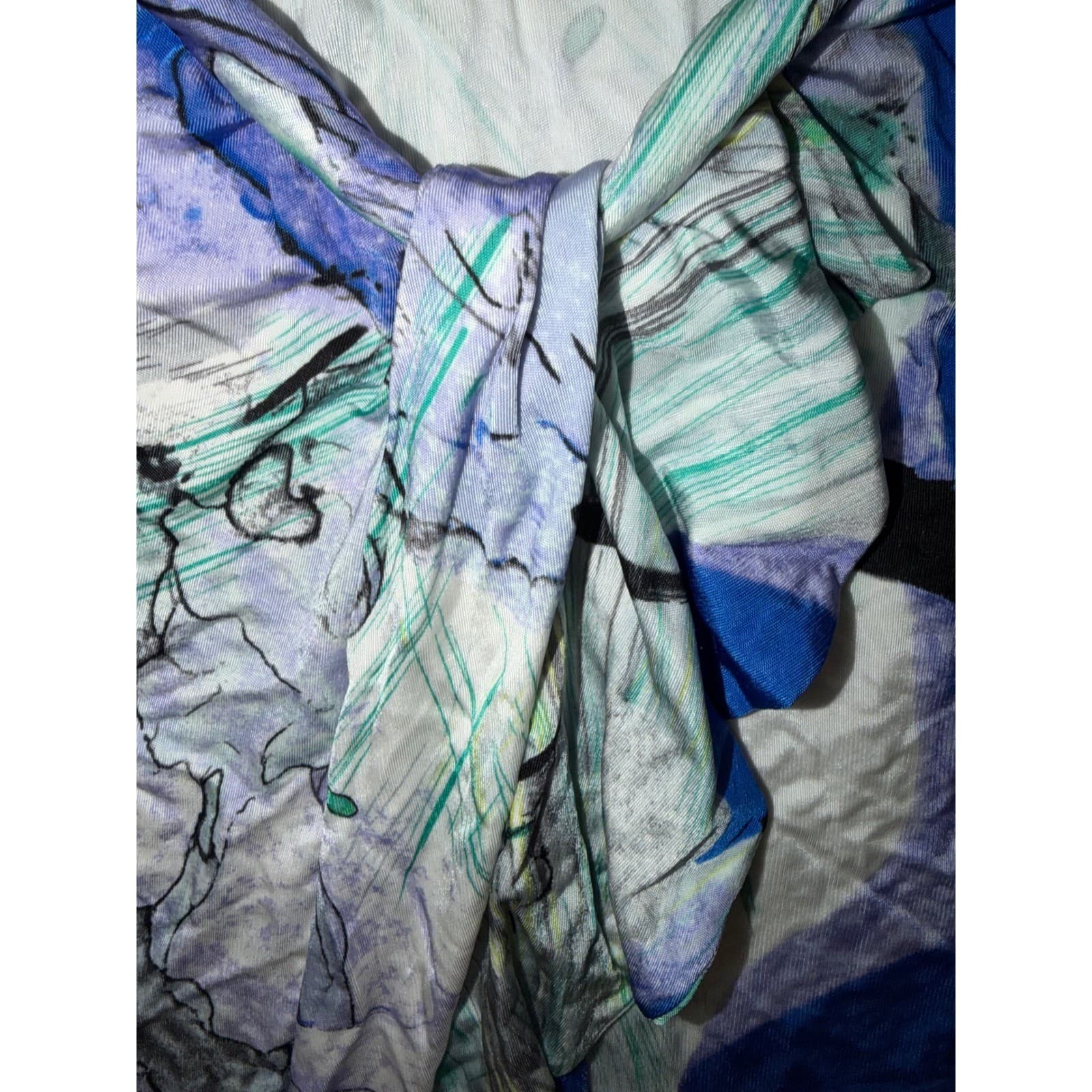 Anthropologie Leifsdottir Satin Shift Dress Sz XS V-Neck Ruffled Draped Luxury - Thumbnail 6