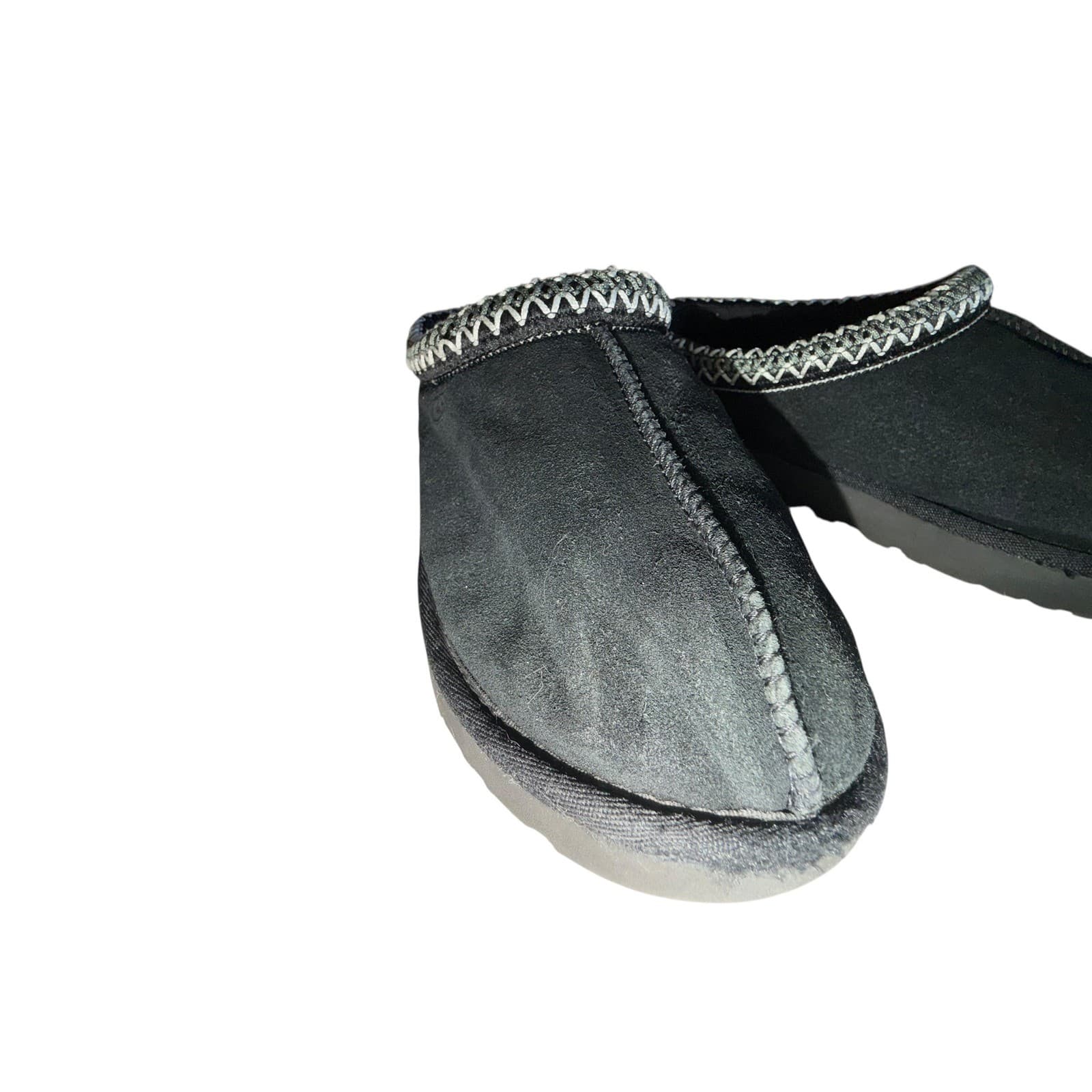 UGG Tasman II Black Wool Slippers Suede Women's slip on Size US 7 preppy - Thumbnail 3