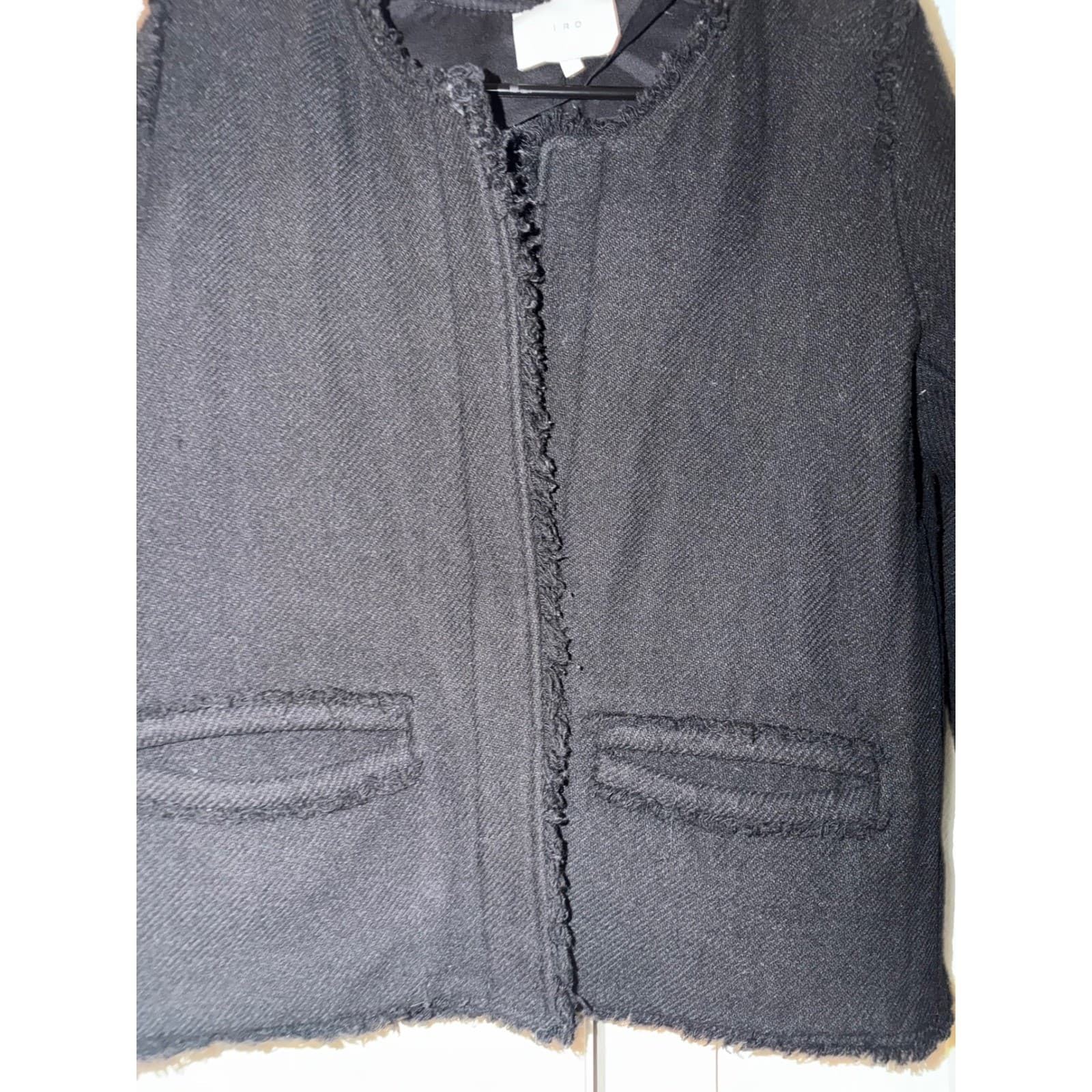 IRO anglet blazer sz 40 button black wool minimalist workcorp - Thumbnail 11