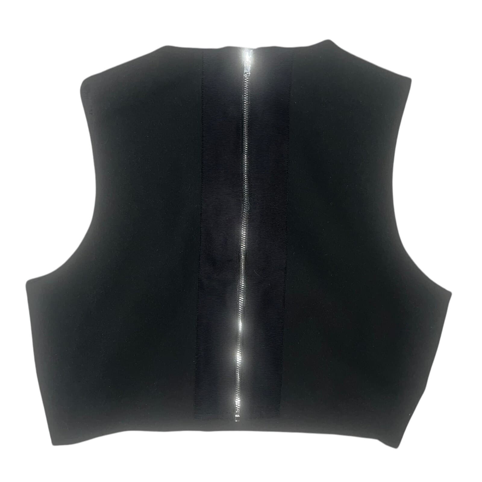 Elizabeth James Black Crop Top S 10 Round Neck Dark Academia Emo Minimalist - Thumbnail 2