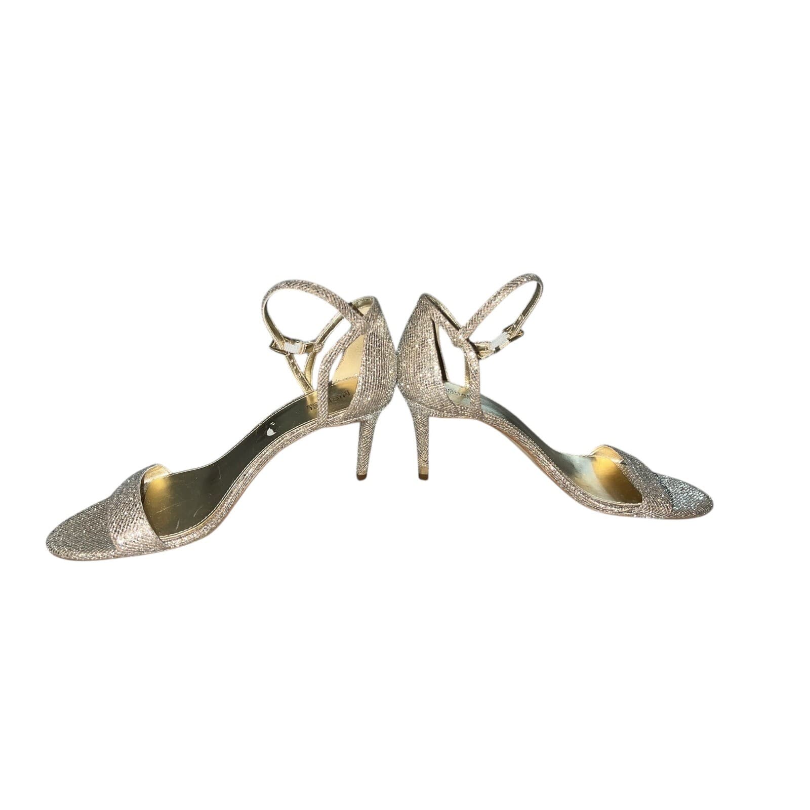 MICHAEL Michael Kors Mid Glitter Sandal Silver Sand Sz 9 1/2 Elegant - Thumbnail 7