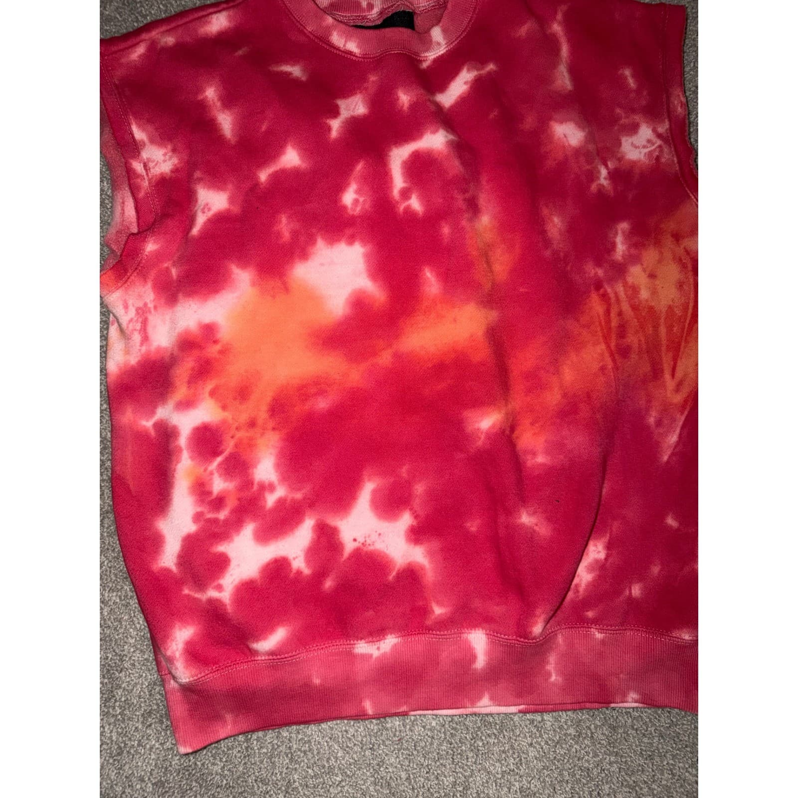 La Detresse Tropical Oversized Tie-Dye Sleeveless Pullover Sz M Dopamine Boho - Thumbnail 5