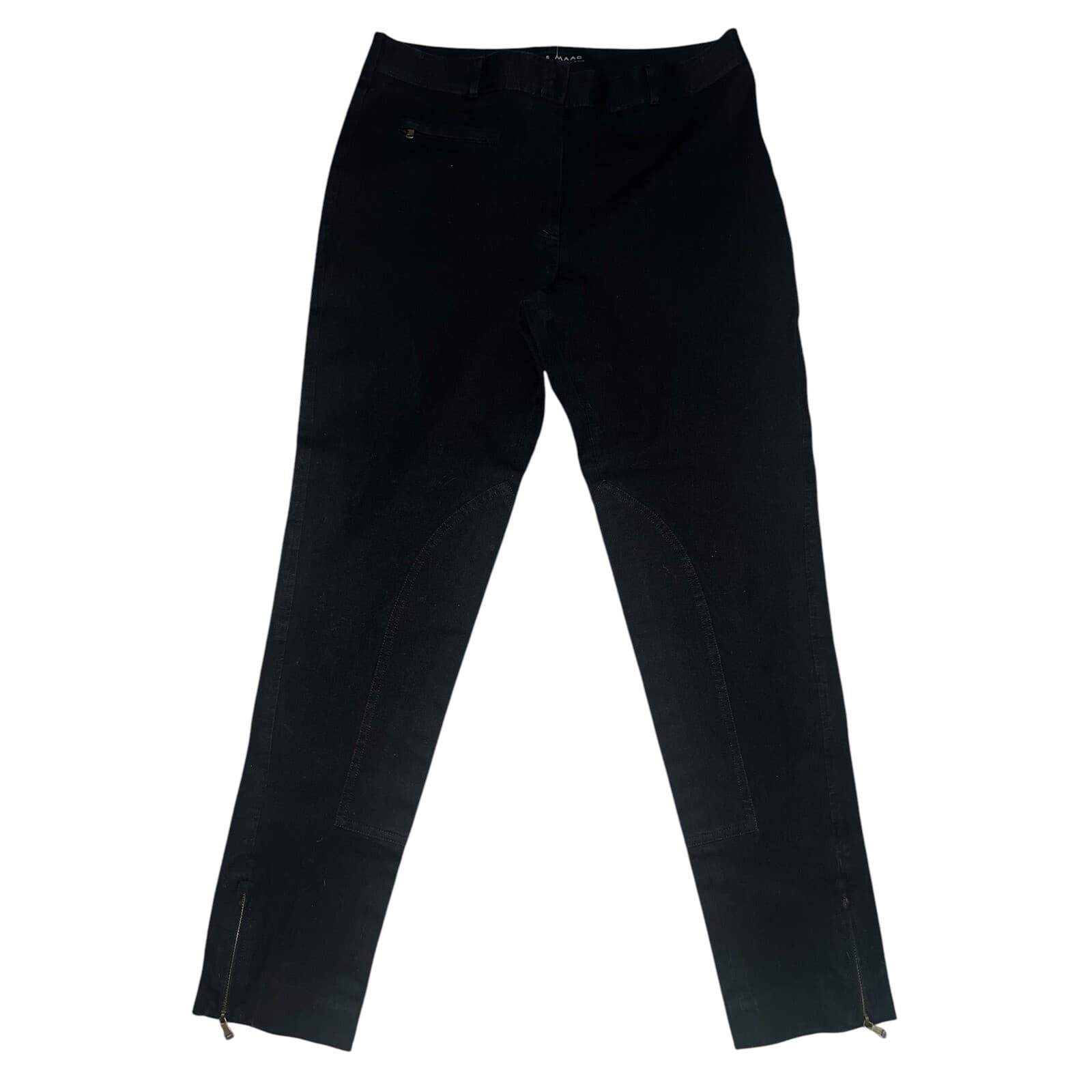 Jennie Maac pants dark Academia Minimalist Monochrome Zipper On Bottom Sz S - Thumbnail 2