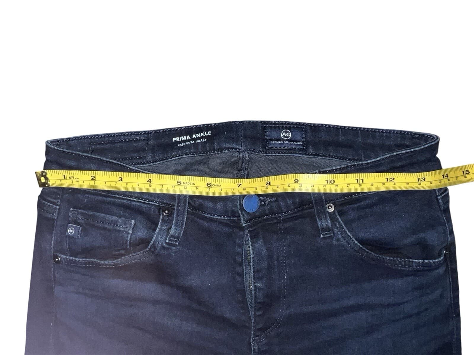 AG Adriano Goldschmied Jeans Ankle Size 27R Dark Casual Preppy Cottagecore Boho - Thumbnail 4