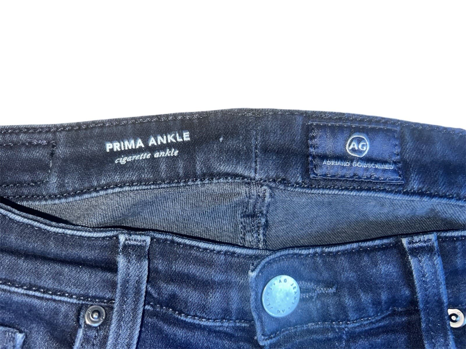 AG Adriano Goldschmied Jeans Ankle Size 27R Dark Casual Preppy Cottagecore Boho - Thumbnail 3