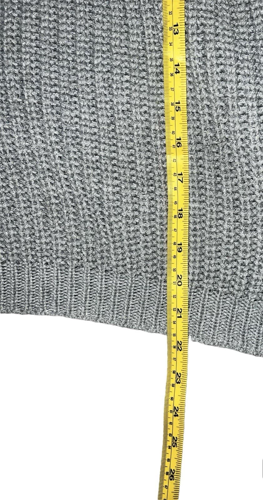 wild flower sweater Size Small Gray V Neck Ribbed Cubbed Comfy Dark Academica - Thumbnail 4