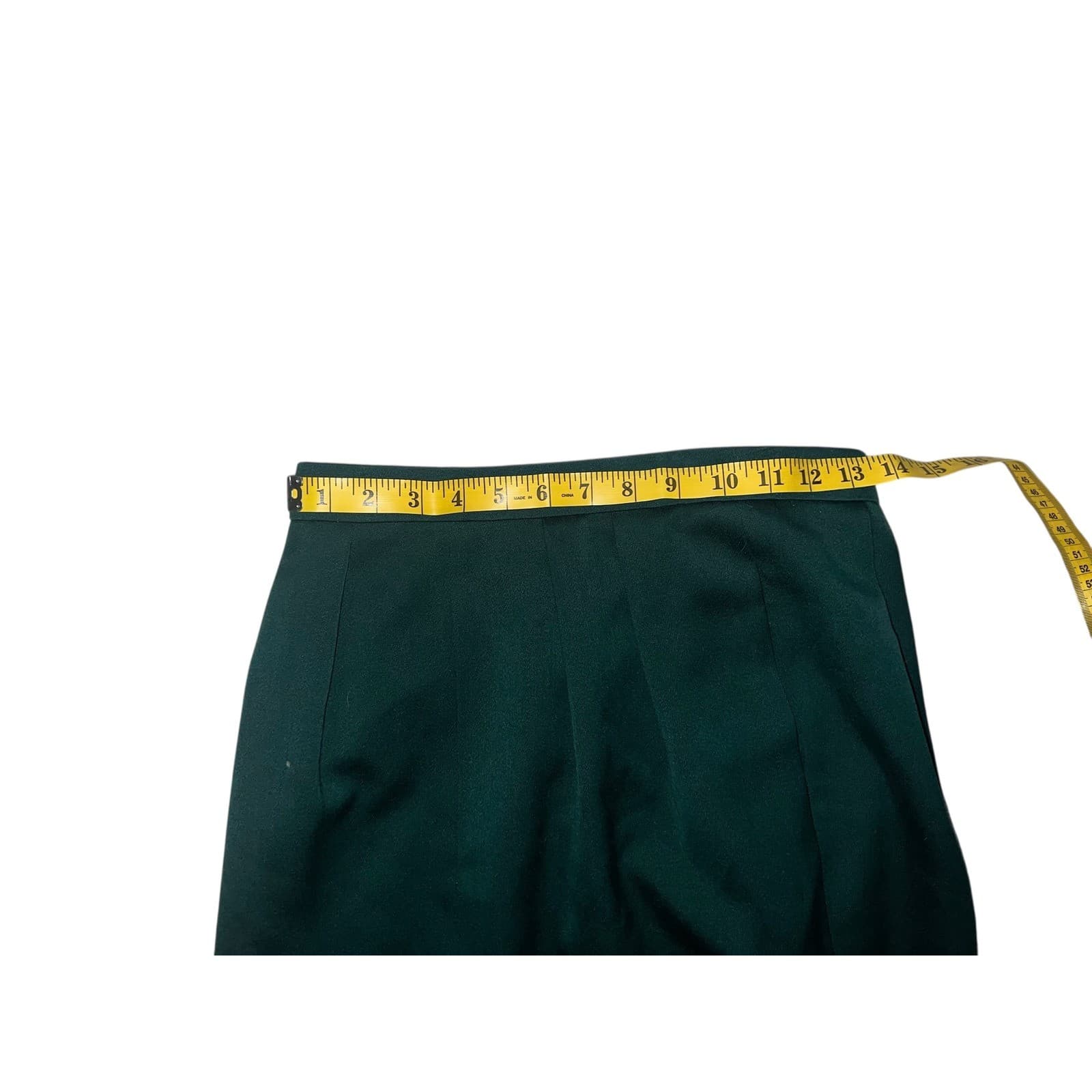 Myrene de Premonville Green Wool Skirt Sz 42 | Luxury Designer Tailored Skirt - Thumbnail 3