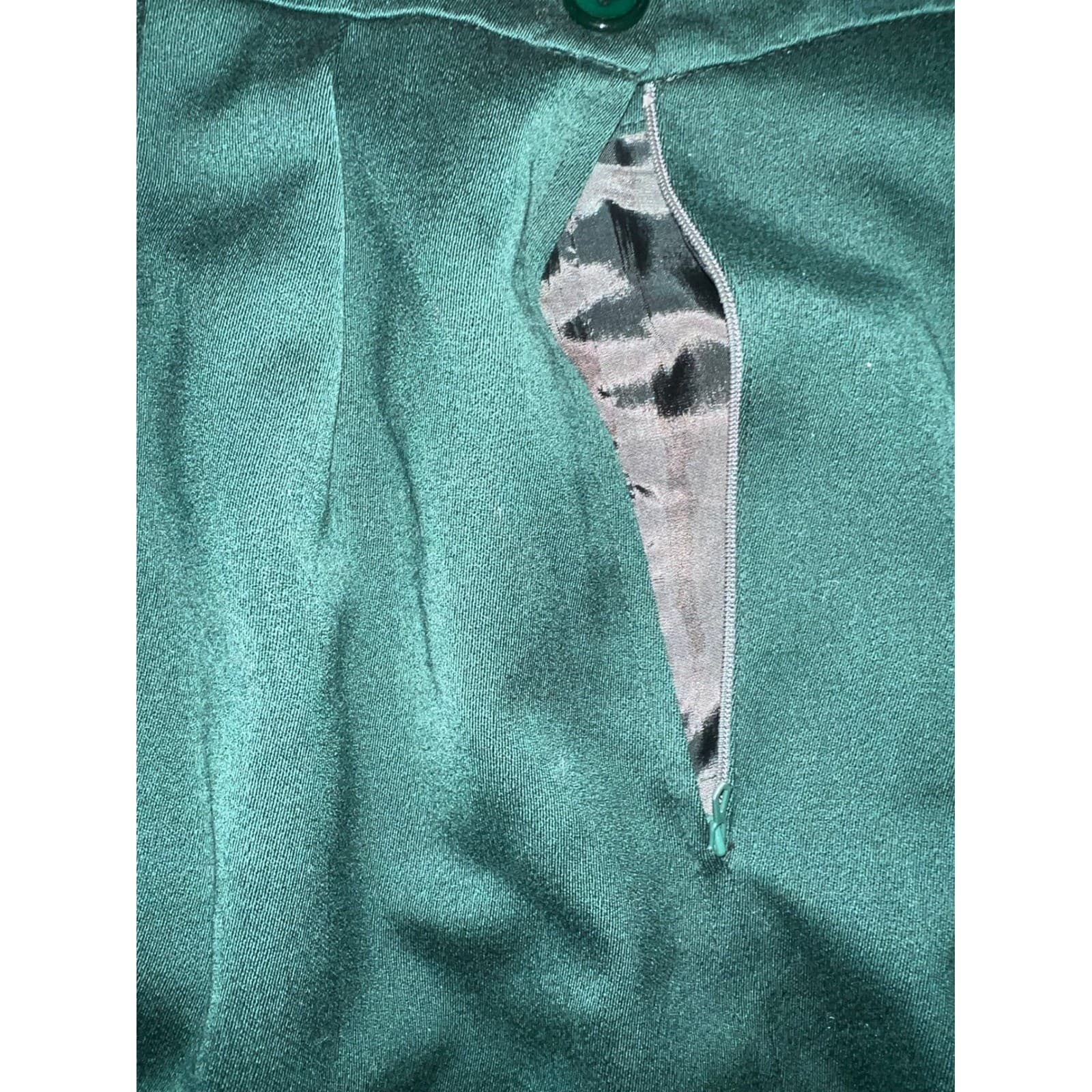 Myrene de Premonville Green Wool Skirt Sz 42 | Luxury Designer Tailored Skirt - Thumbnail 4