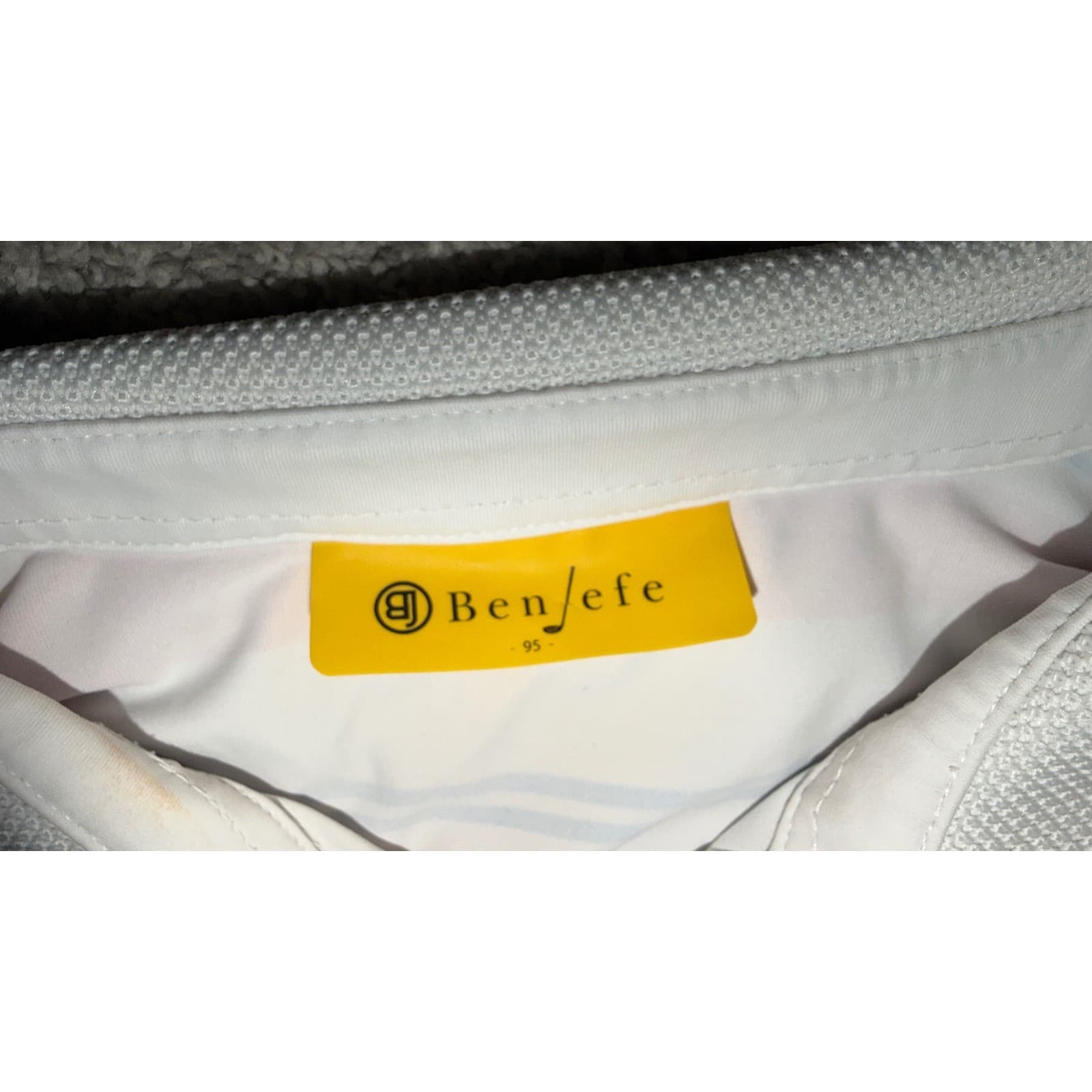 Benjefe Striped Polo Shirt Sz S/M | Button Collar Preppy Golf Athleisure Luxury - Thumbnail 5