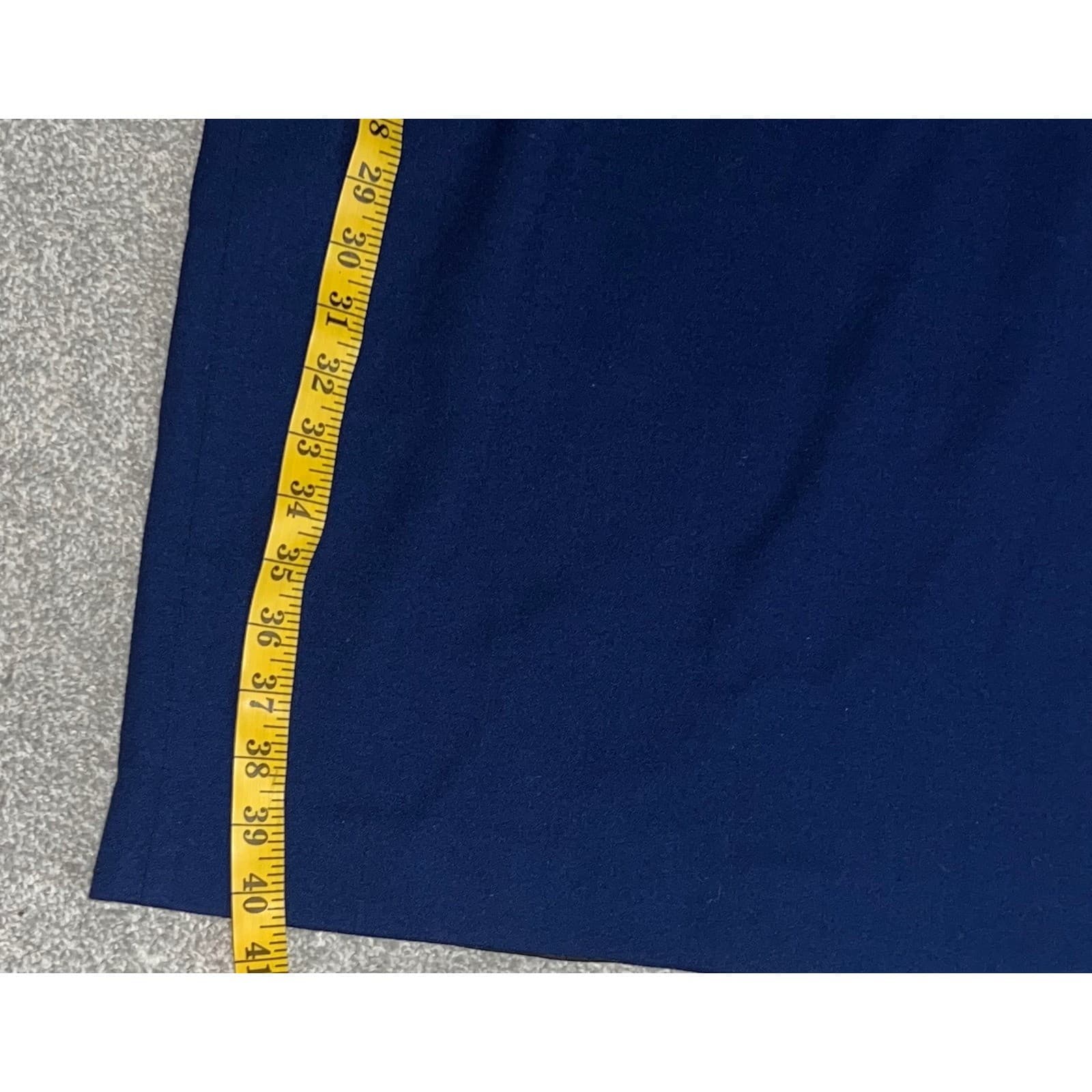 The Fold Blue Virgin Wool Dress UKSz 14 Luxury Designer Tailored - Thumbnail 12
