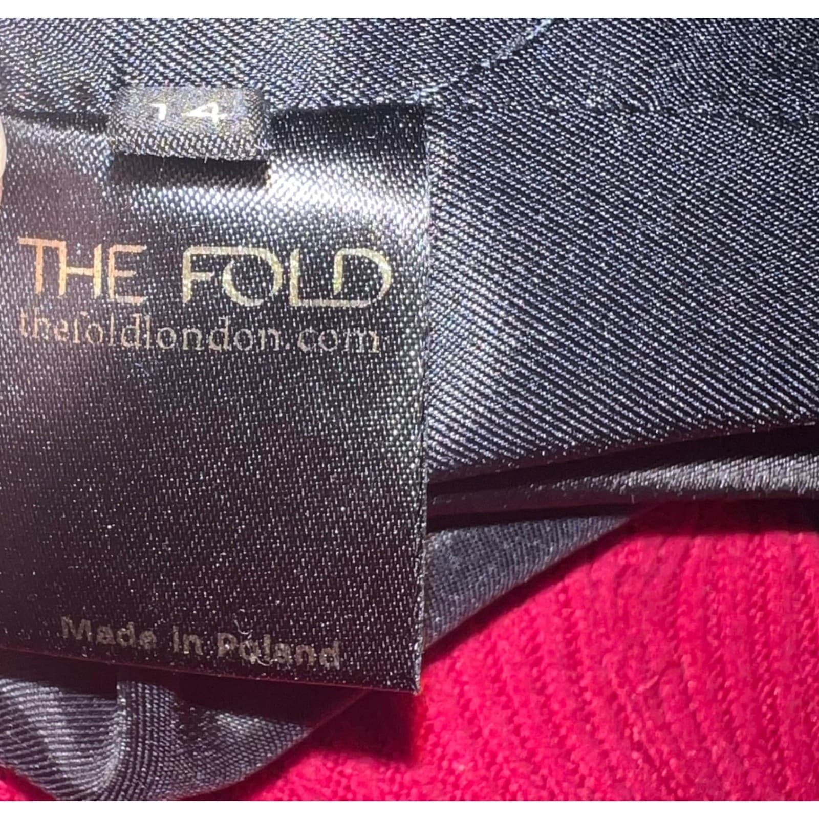 The Fold Blue Virgin Wool Dress UKSz 14 Luxury Designer Tailored - Thumbnail 10
