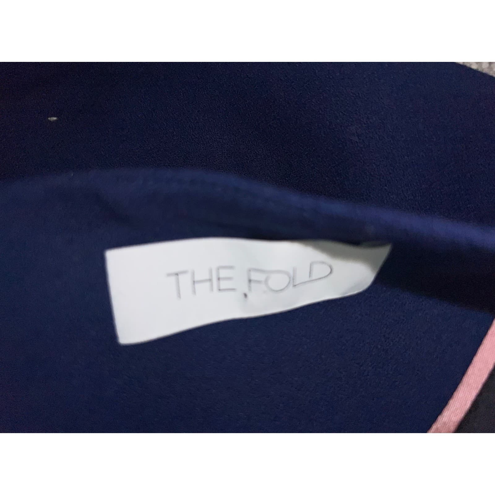 The Fold Blue Virgin Wool Dress UKSz 14 Luxury Designer Tailored - Thumbnail 8
