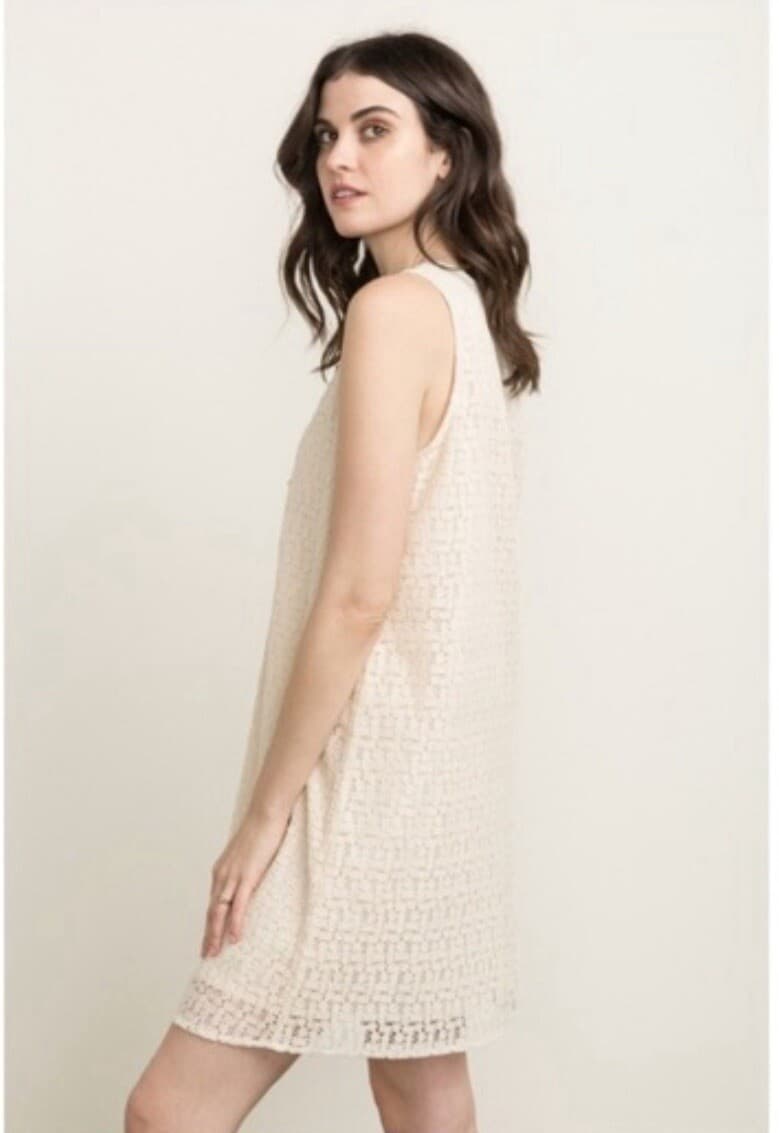 MYSTREE Embroidered Dress Boho Hippie Size S Sleeveless Bohemian Round Neck - Thumbnail 2