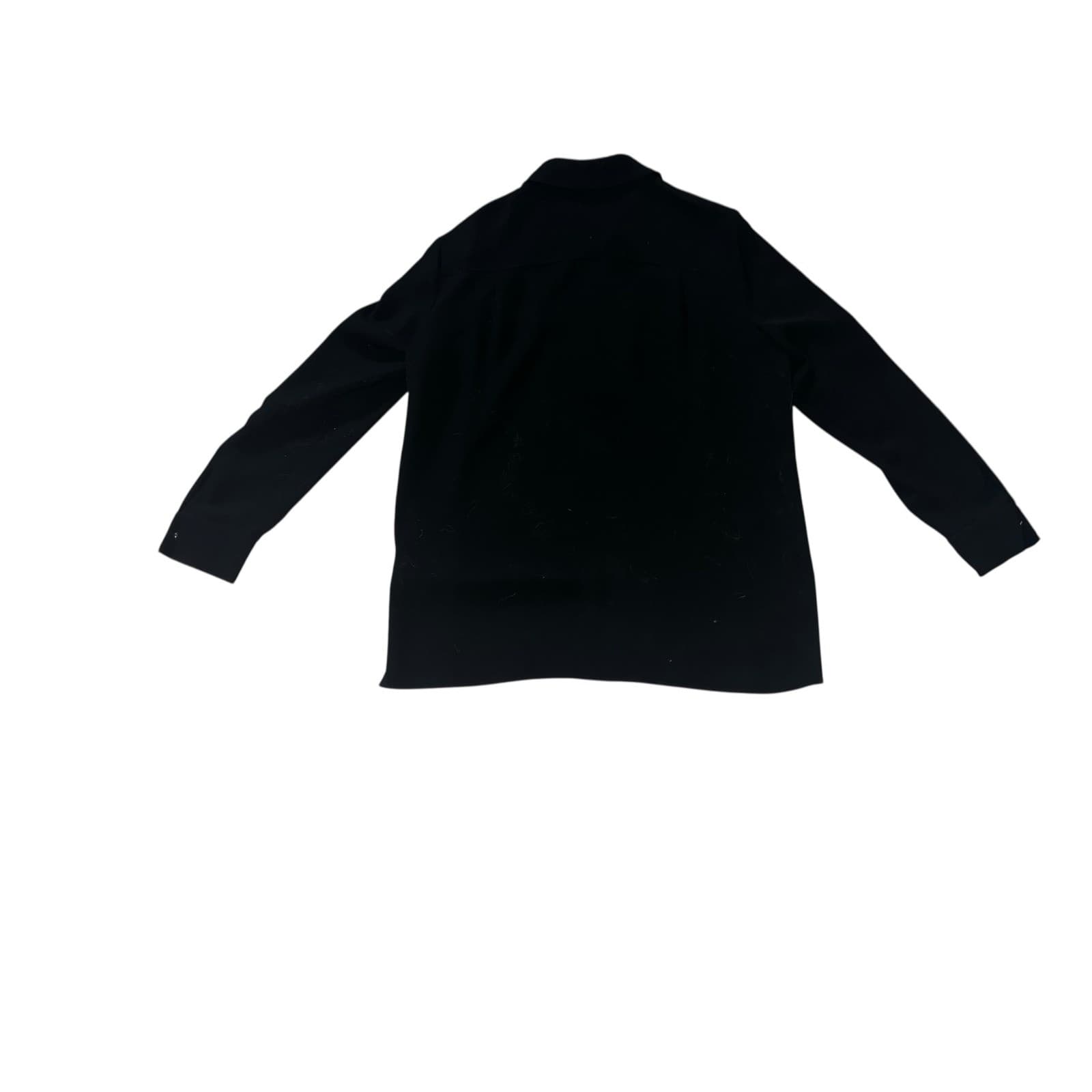 Lafayette 148 Cooper Blouse Sz M | Luxury Minimalist Zip Collar Top - Thumbnail 3