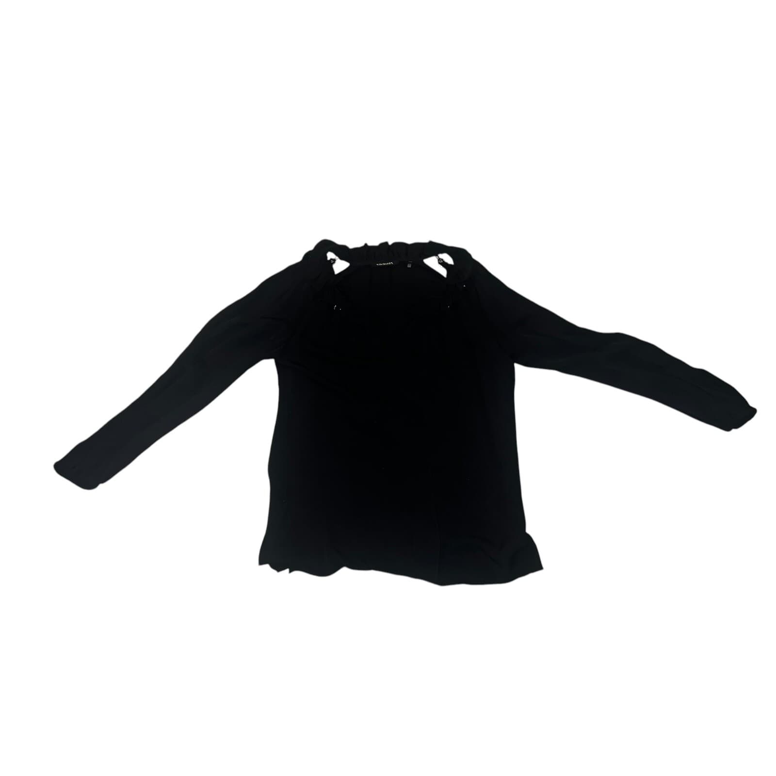 KOBI HALPERIN Split sleeve Crew Neck Long size S Minimalist Monochrome Black - Thumbnail 2