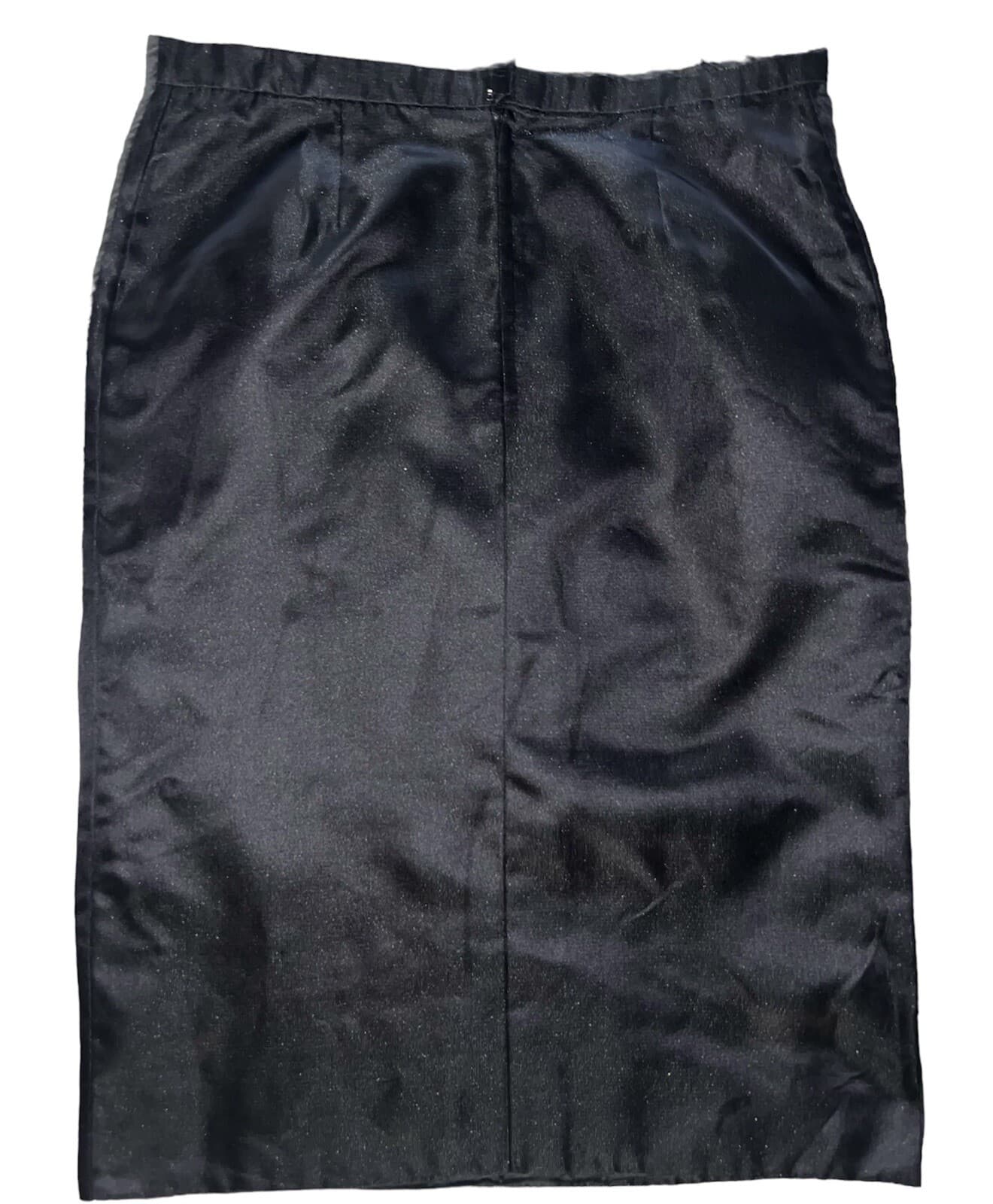 mirella cavorso Retro Boho Summer Smart Black Pencil skirt size XL - Thumbnail 2