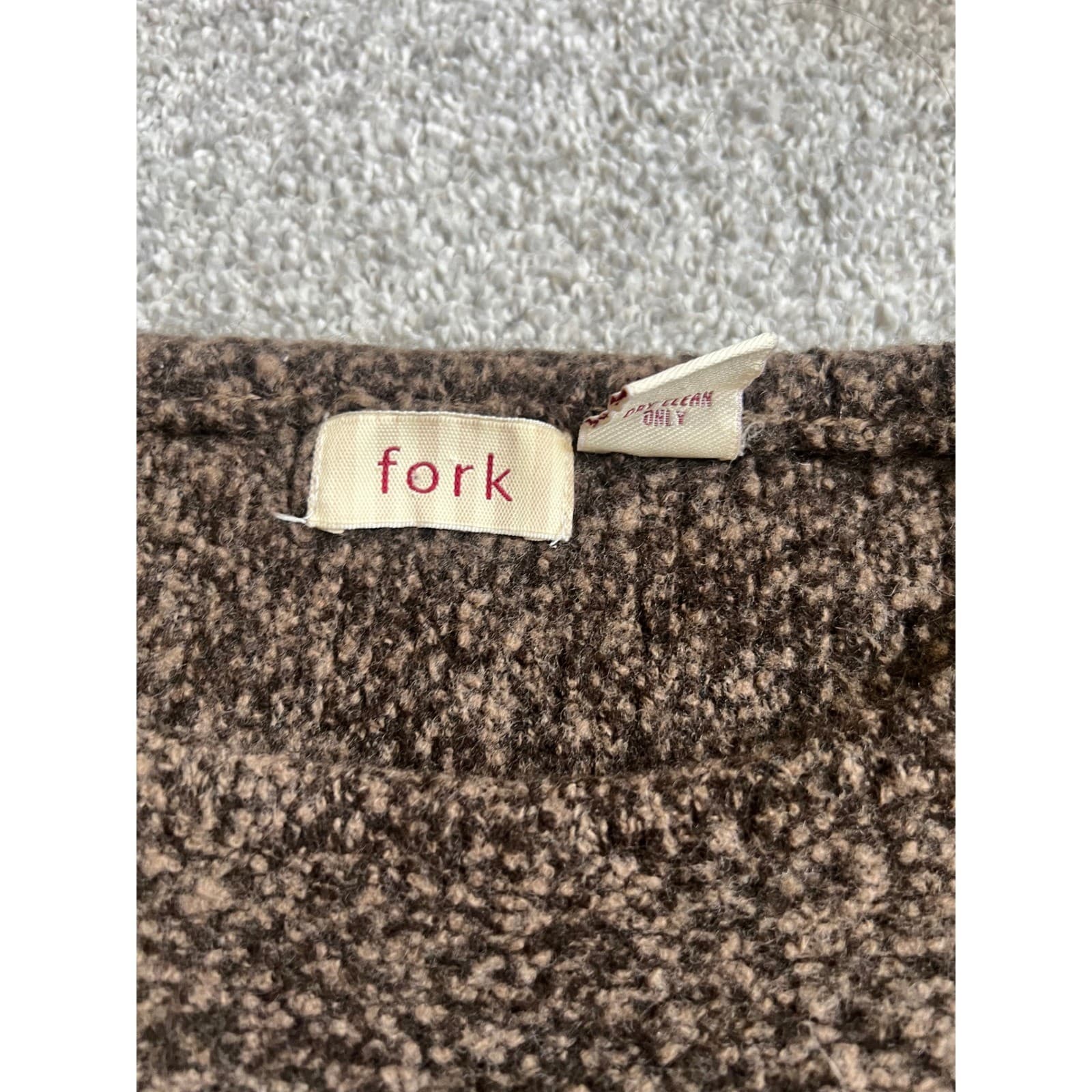 FORK Lamb Wool Crewneck Sweater Sz M | Boho Cottagecore Preppy Knit - Thumbnail 6