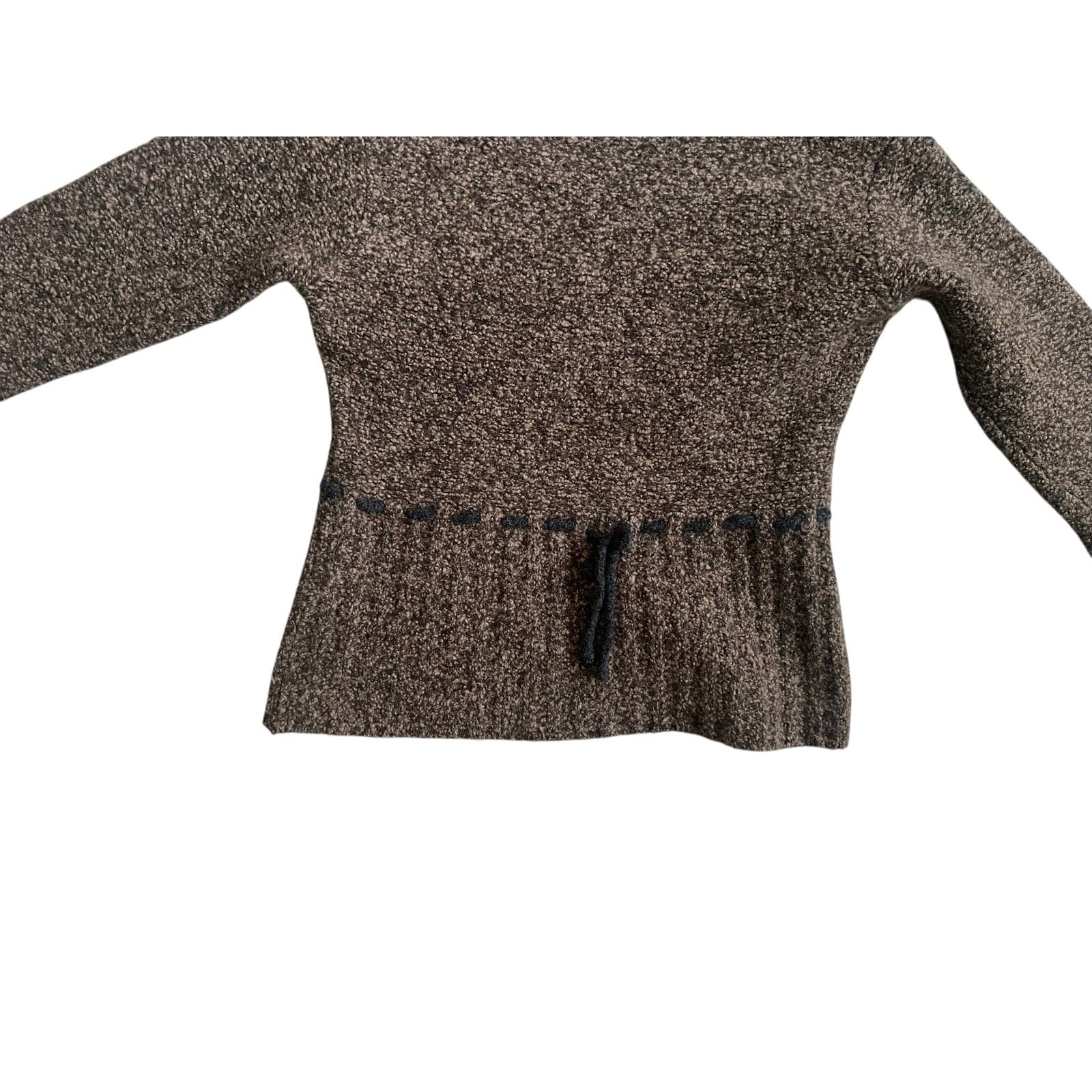 FORK Lamb Wool Crewneck Sweater Sz M | Boho Cottagecore Preppy Knit - Thumbnail 2