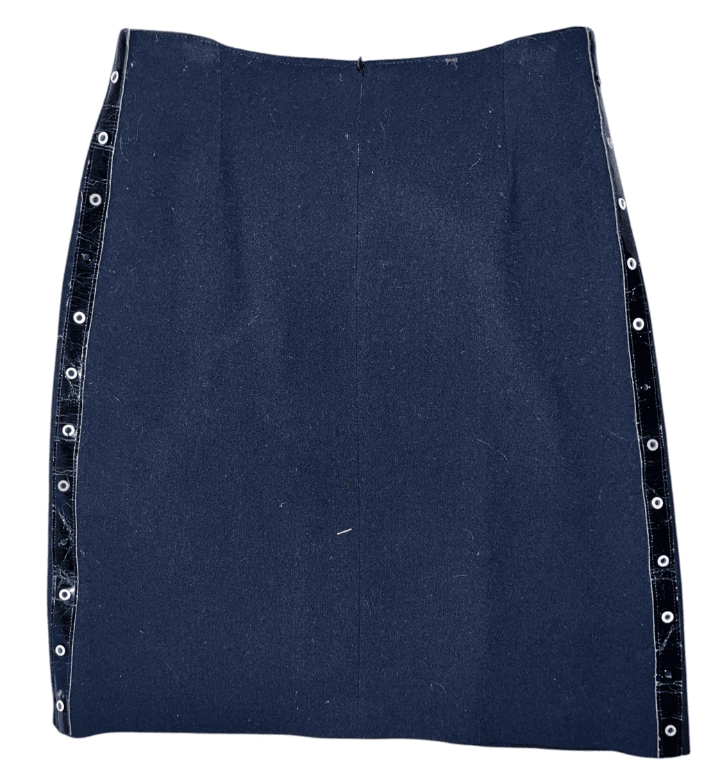 Vgt Retro ALAIN CHABASON 1970'S/80'S SKIRT black size 38 Minimalist - Thumbnail 2