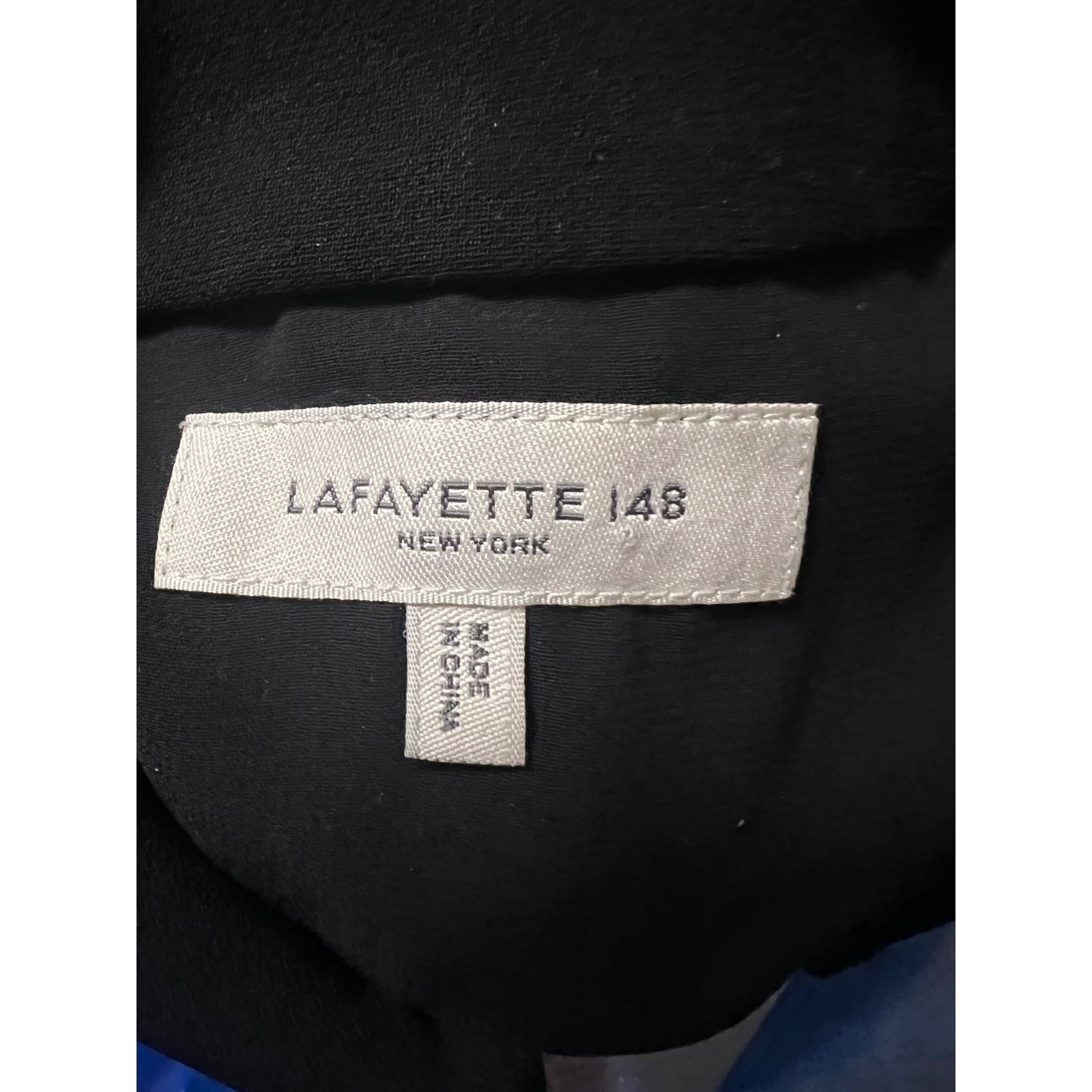 Lafayette 148 Cooper Blouse Sz M | Luxury Minimalist Zip Collar Top - Thumbnail 5